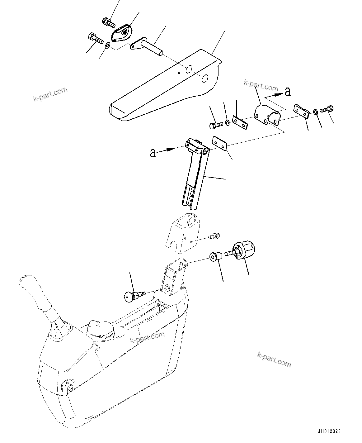 Komatsu parts book diagram for PC490LC-11 S/N 87001-UP: CAB, FLOOR, ARMREST, L.H.(#87001-)