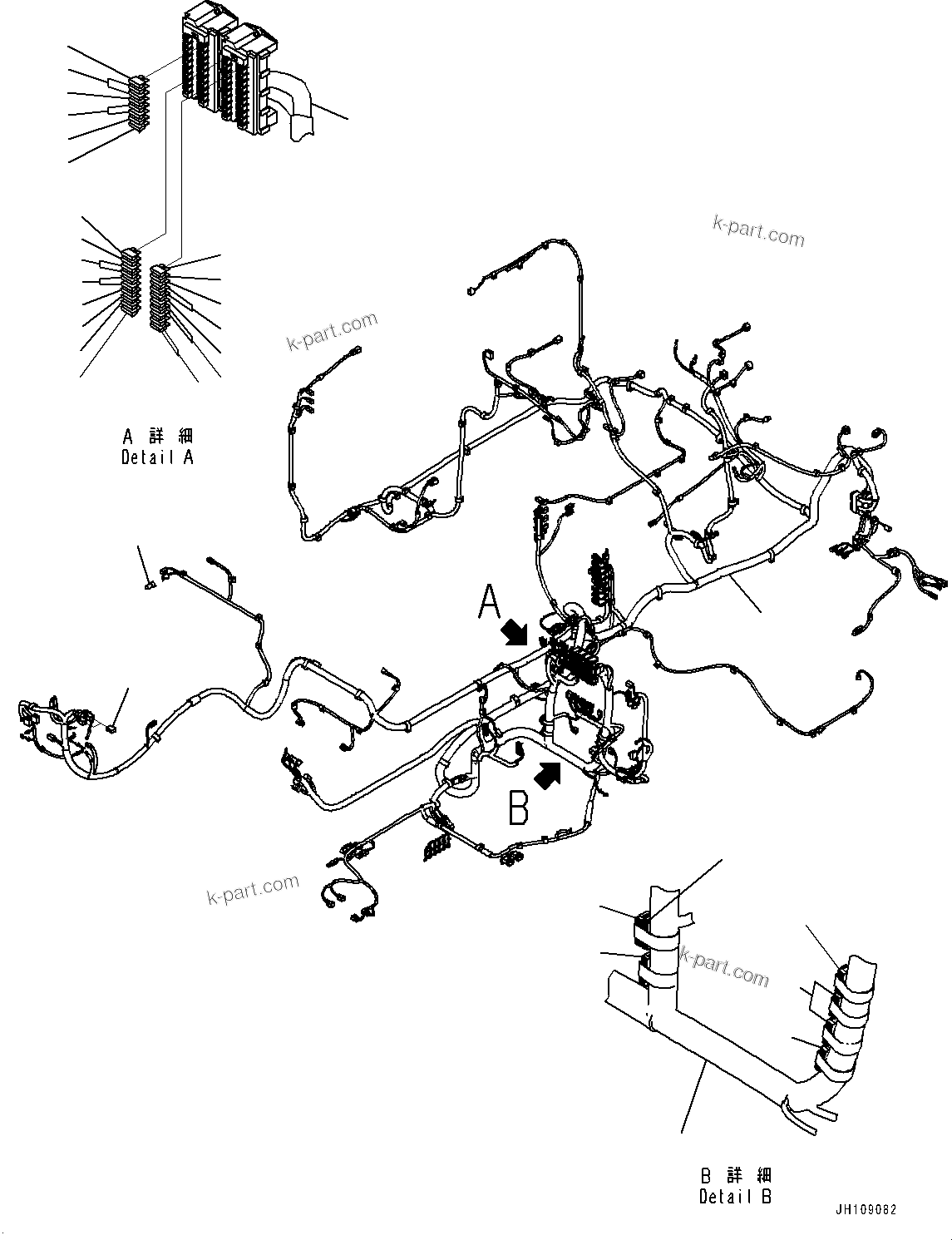 Komatsu parts book diagram for PC490LC-11 S/N 87001-UP: WIRING HARNESS, (#87001-)