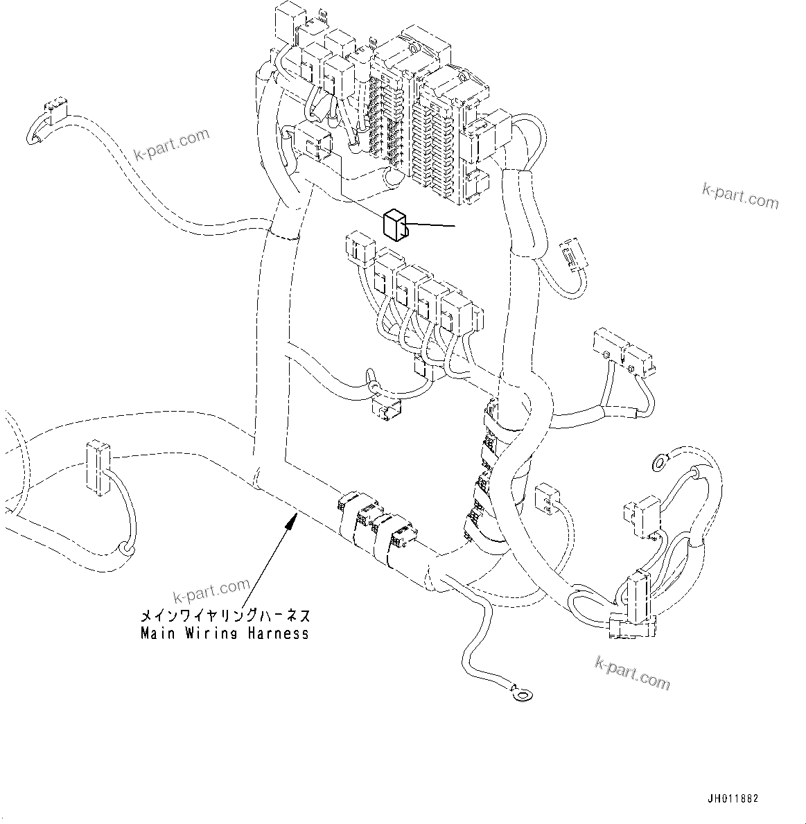 Komatsu parts book diagram for PC490LC-11 S/N 87001-UP: MODE SELECTION CONNECTORS, (#85001-)