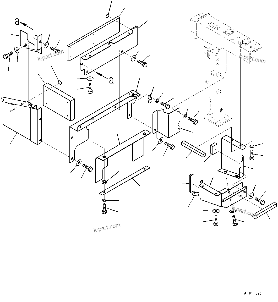 Komatsu parts book diagram for PC490LC-11 S/N 87001-UP: MACHINE CAB PARTITION, COVER (1/3)(#85001-)