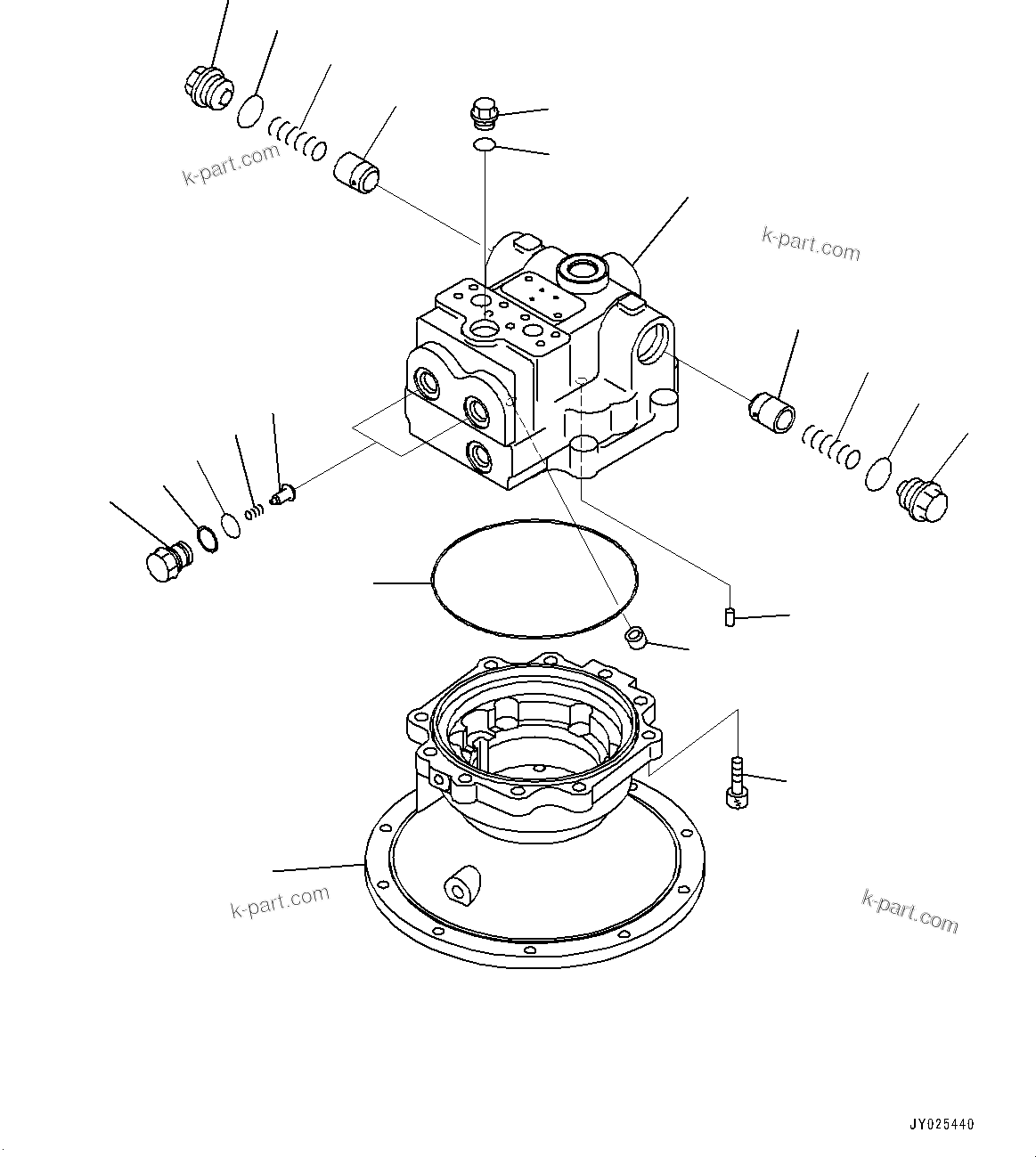 Komatsu parts book diagram for PC490LC-11 S/N 87001-UP: SWING MACHINERY AND MOTOR, INNER PARTS, SWING MOTOR (1/3)(#85001-)