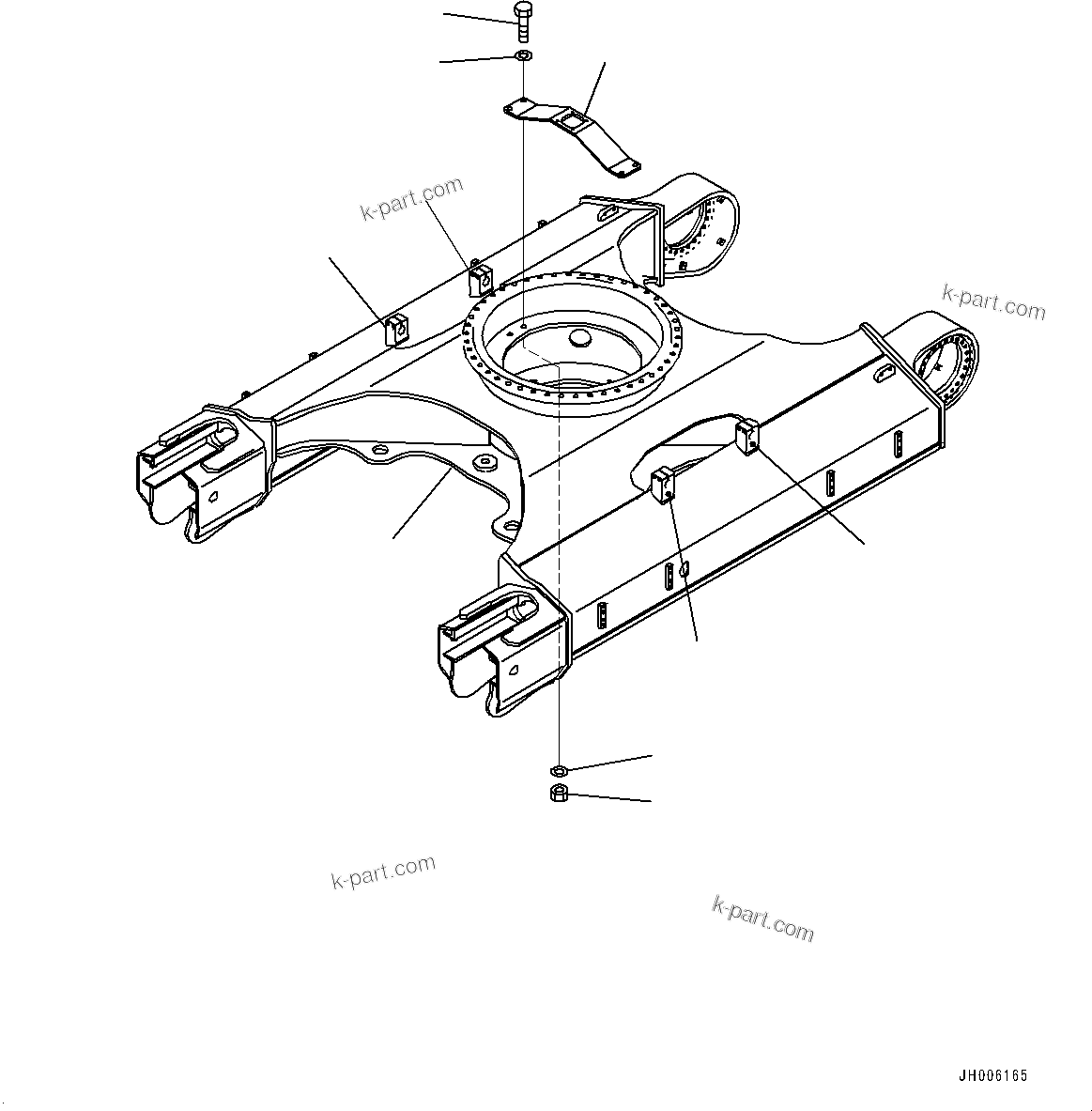Komatsu parts book diagram for PC490LC-11 S/N 87001-UP: TRACK FRAME, FRAME(#85001-)