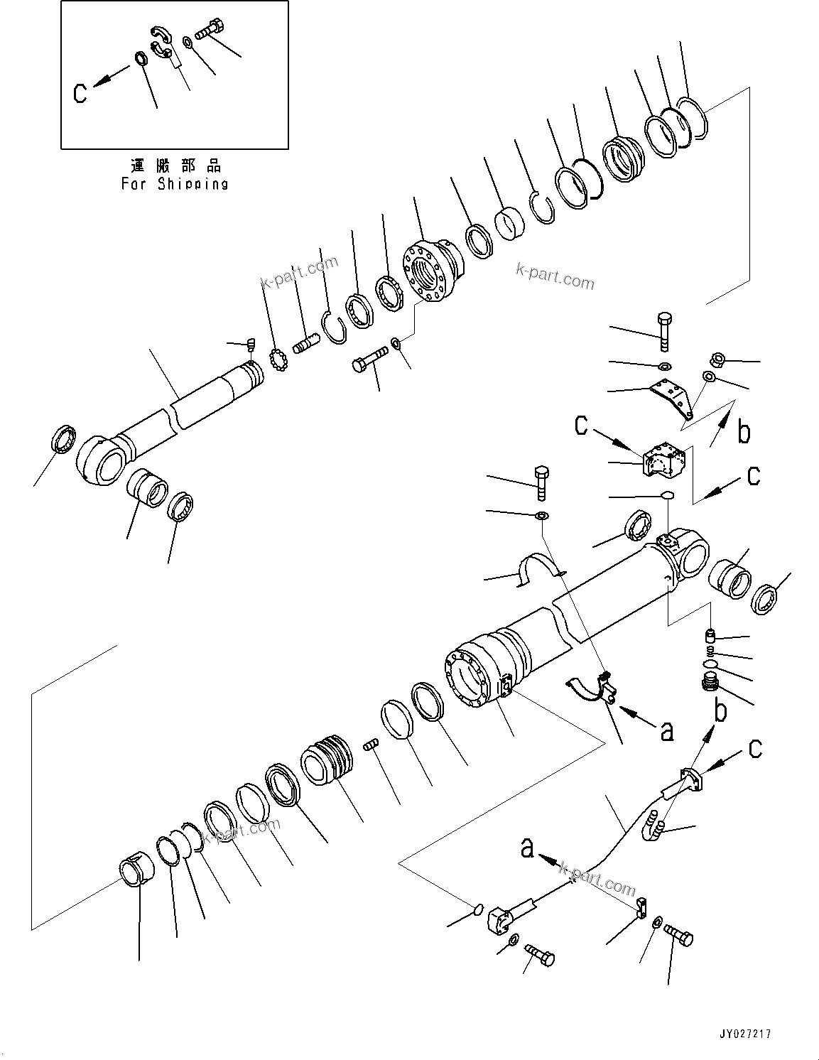 Komatsu parts book diagram for PC490LC-11 S/N 87001-UP: ARM CYLINDER, (#85001-)