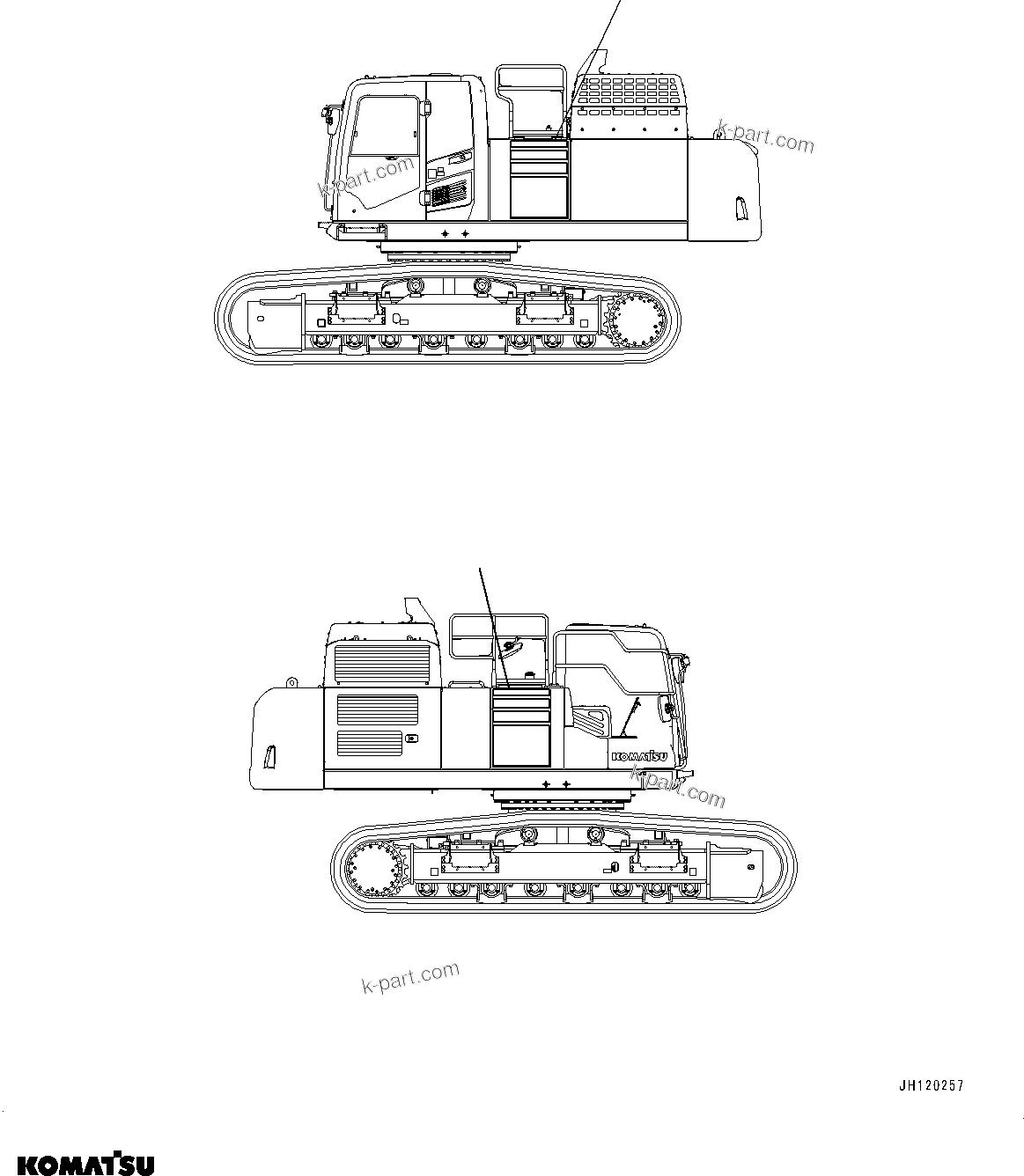 Komatsu parts book diagram for PC490LC-11 S/N 87001-UP: MACHINE MODEL, (#87001-)