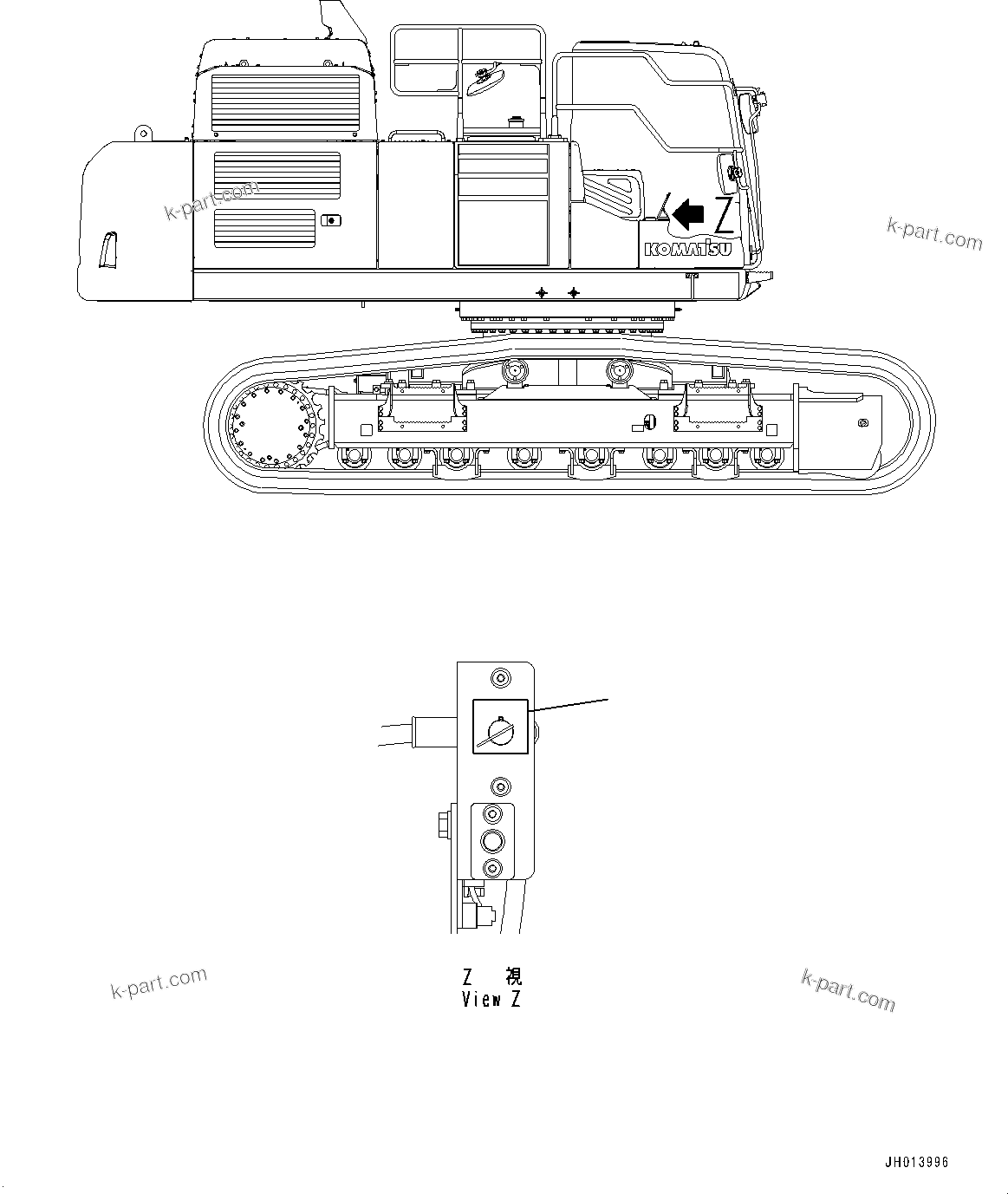 Komatsu parts book diagram for PC490LC-11 S/N 87001-UP: CAUTION PLATES, BATTERY, (#85001-)