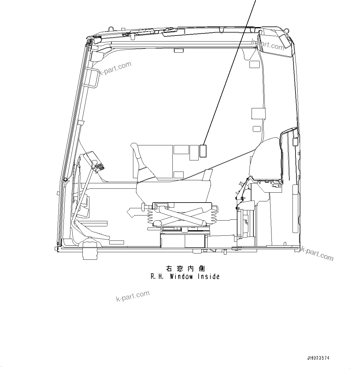 Komatsu parts book diagram for PC490LC-11 S/N 87001-UP: SEAT BELT WEARING PLATE, (#85001-)