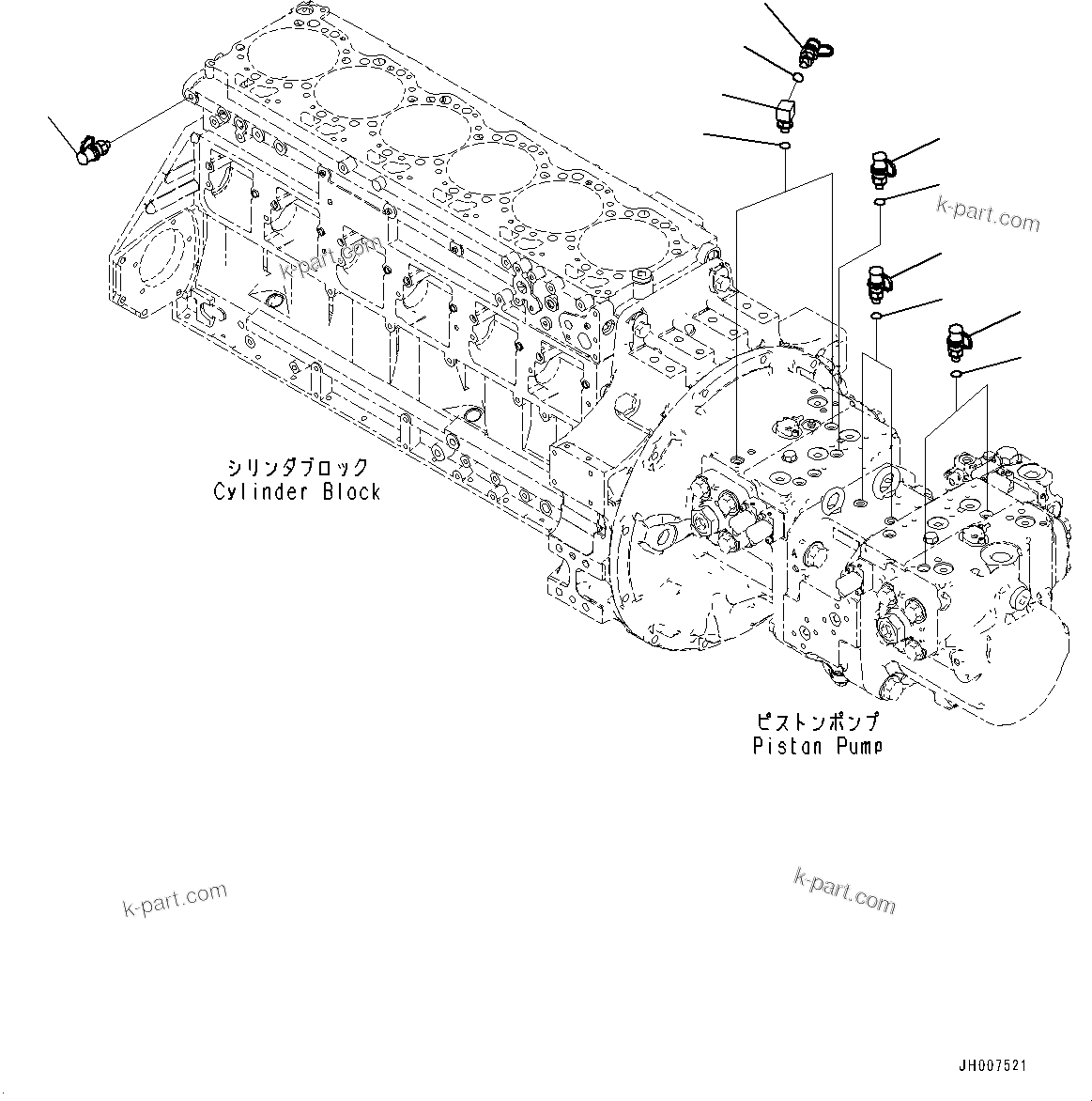 Komatsu parts book diagram for PC490LC-11 S/N 87001-UP: PREVENTIVE MAINTENANCE SERVICE CONNECTORS, (#85001-)