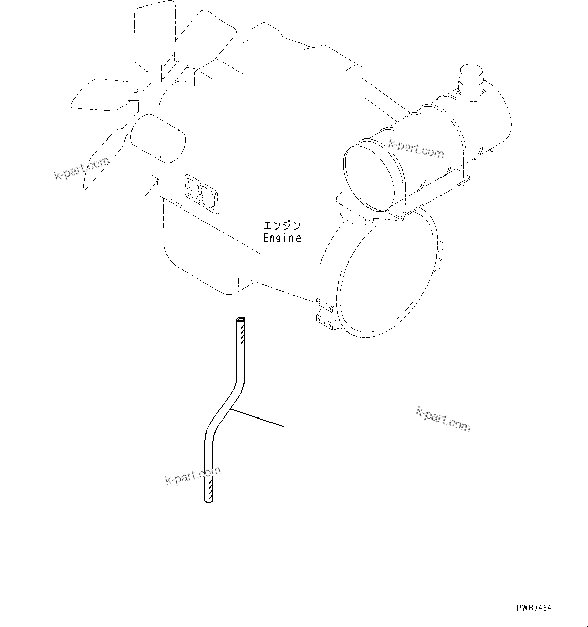 Komatsu parts book diagram for PC490LC-11 S/N 87001-UP: FLUSHING PARTS AND DRAIN HOSE, HOSE(#85244-)