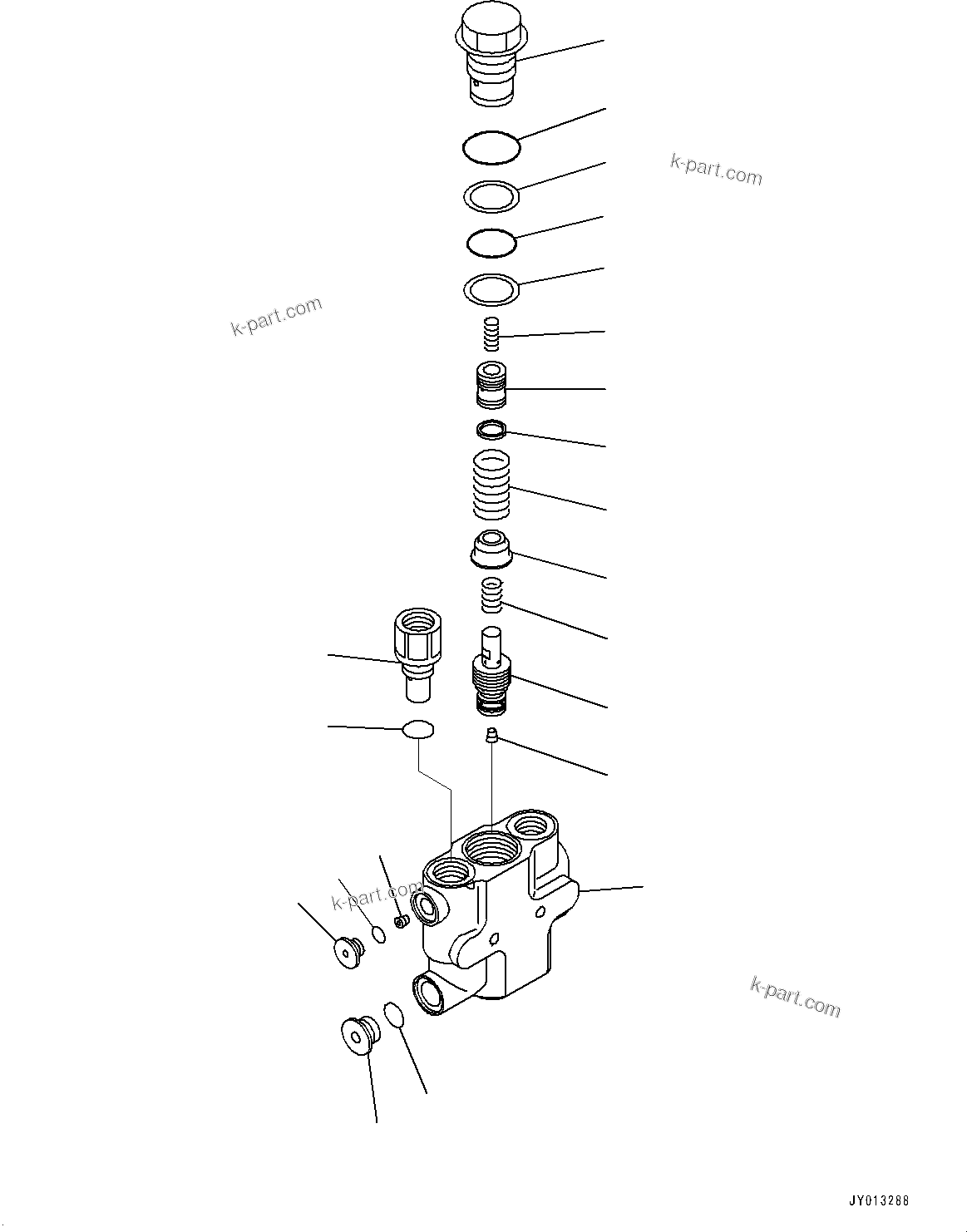 Komatsu parts book diagram for D61PX-24 S/N 48001-UP: LIFT CYLINDER PIPING, QUICK DROP VALVE(#40001-)