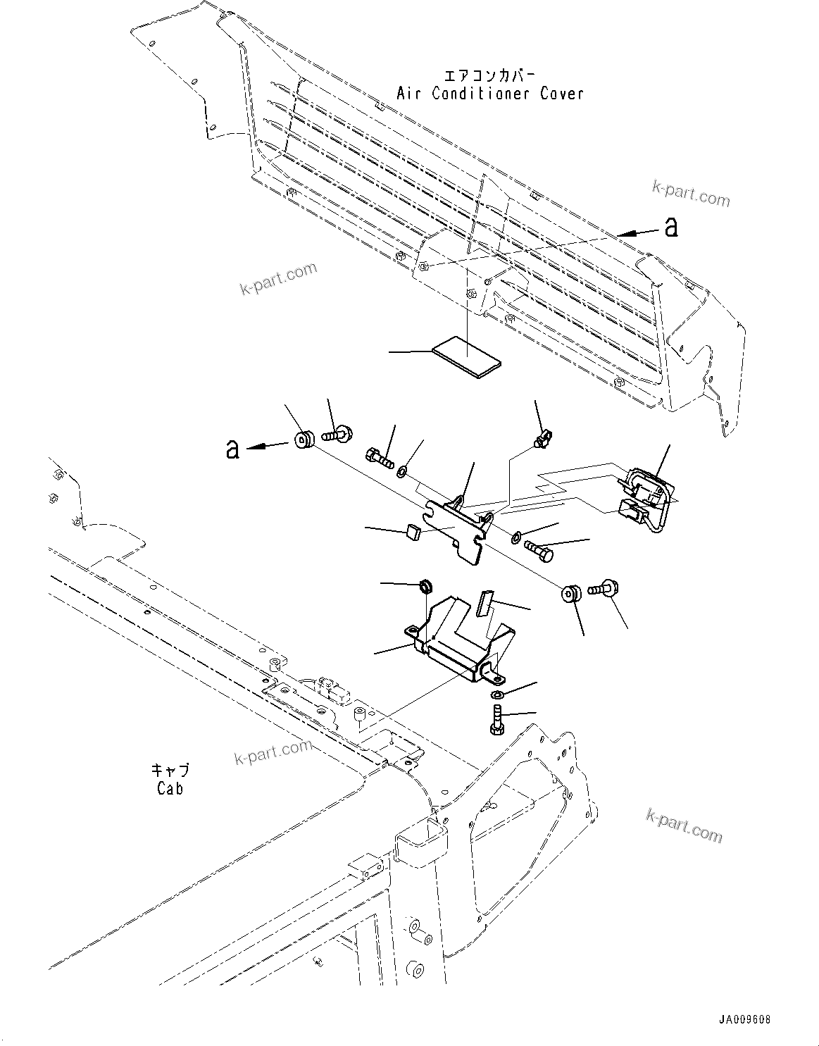 Komatsu parts book diagram for D61PX-24 S/N 48001-UP: CAB, REARVIEW CAMERA(#46272-)