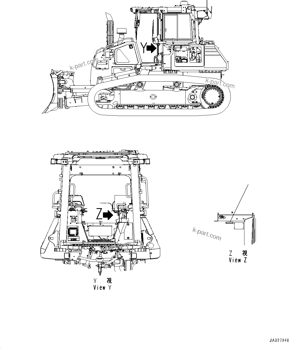 Komatsu parts book diagram for D61PX-24 S/N 48001-UP: ELECTRO-MAGNETIC COMPATIBILITY PLATE, (#40001-)