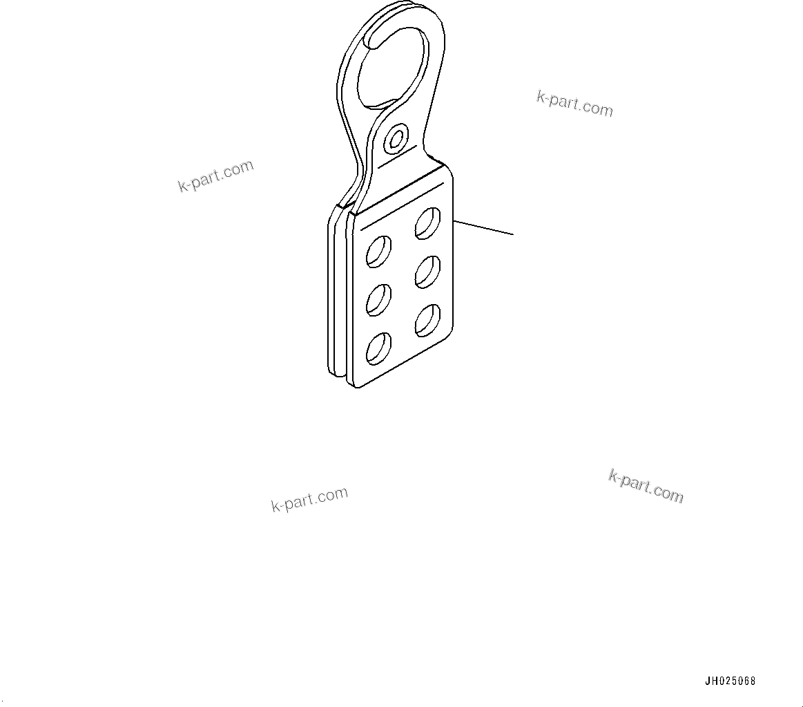 Komatsu parts book diagram for D61PX-24 S/N 48001-UP: LOCK OUT HASP, (#45001-)