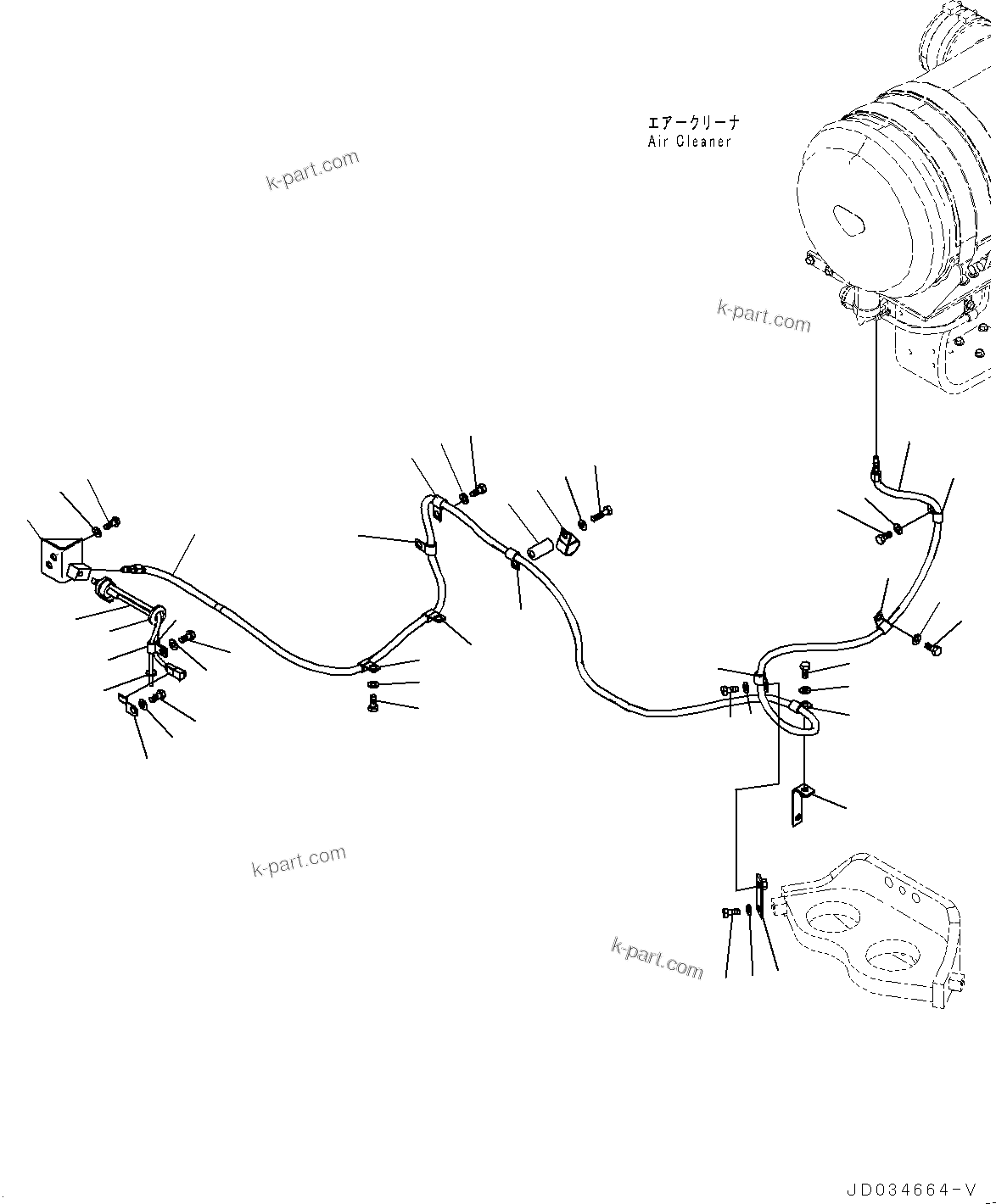 Komatsu parts book diagram for PC800SE-8E0 S/N 67001-UP: ENGINE MOUNTING, AIR CLEANER SENSOR(#65001-)