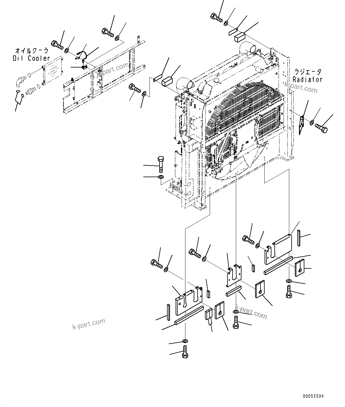 Komatsu parts book diagram for PC800SE-8E0 S/N 67001-UP: COOLING SYSTEM, COVER AND SENSOR(#65561-)