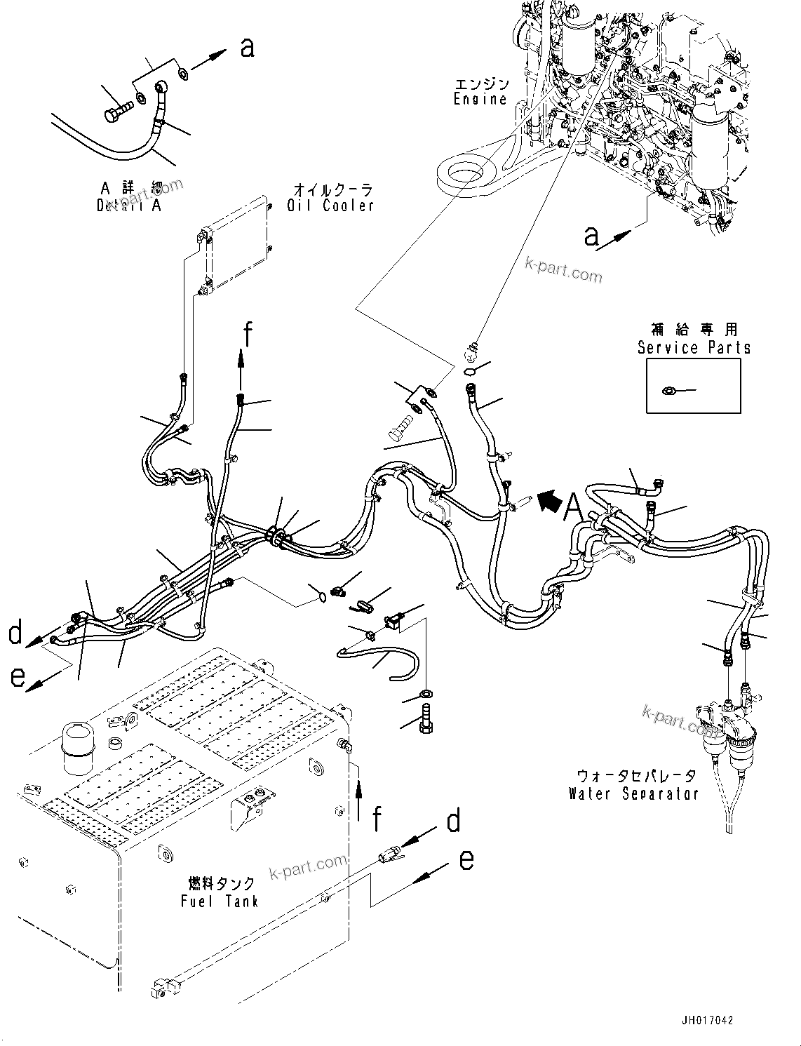 Komatsu parts book diagram for PC800SE-8E0 S/N 67001-UP: FUEL PIPING, PIPING(#67001-)