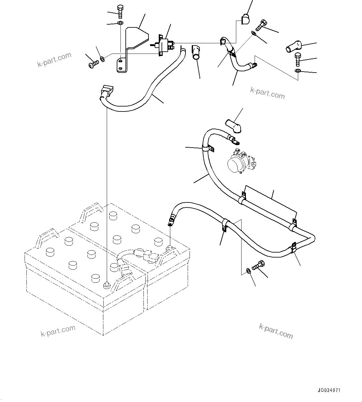 Komatsu parts book diagram for PC800SE-8E0 S/N 67001-UP: ELECTRIC WIRING HARNESS, DISCONNECT SWITCH(#65001-)