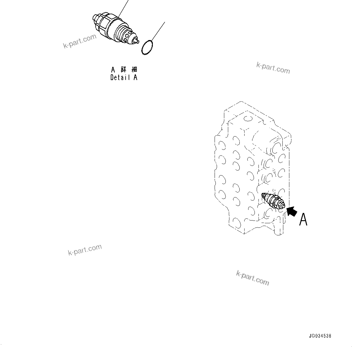 Komatsu parts book diagram for PC800SE-8E0 S/N 67001-UP: CONTROL VALVE, 4-SPOOL (5/8)(#65001-)