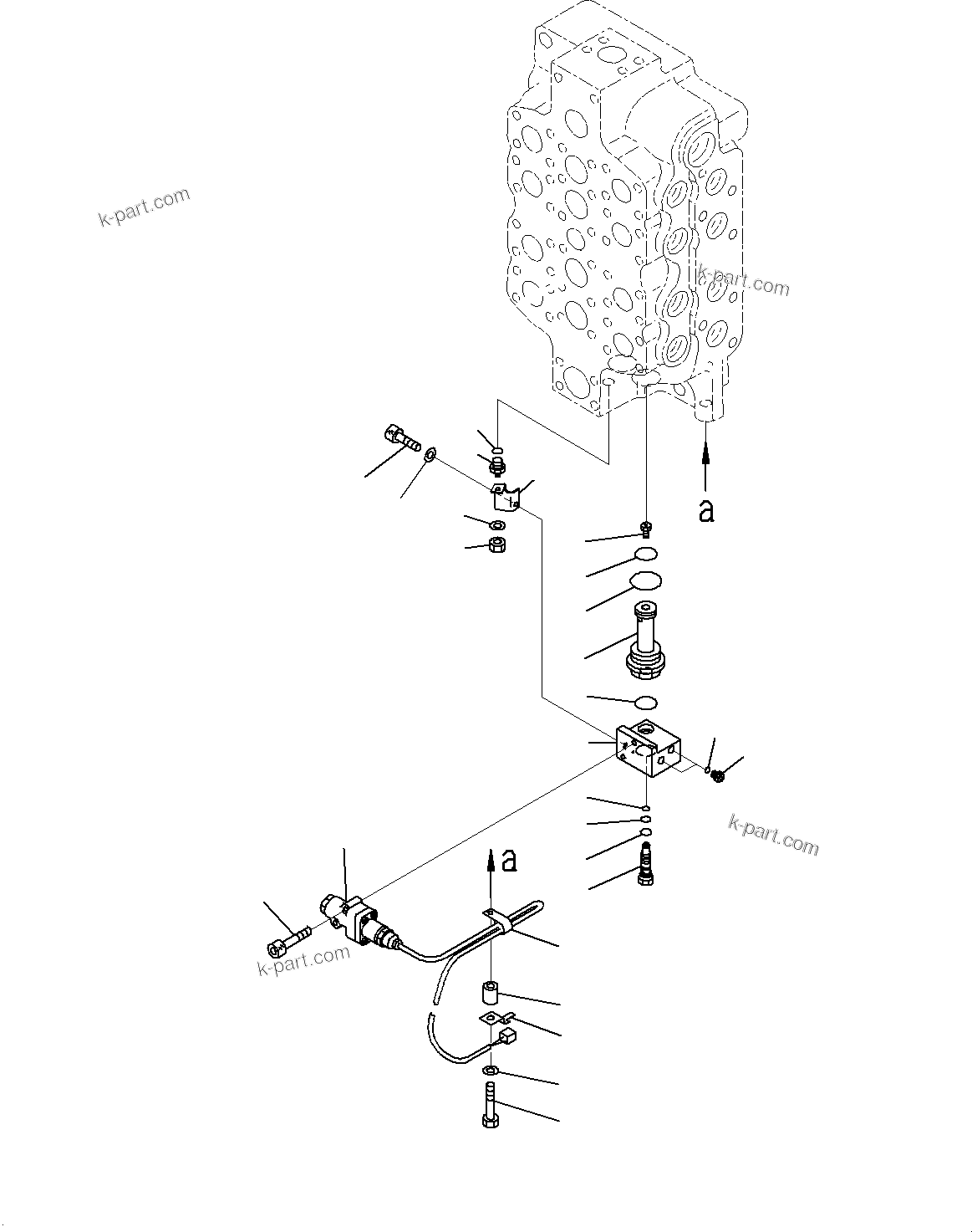 Komatsu parts book diagram for PC800SE-8E0 S/N 67001-UP: CONTROL VALVE, 4-SPOOL (8/8)(#65001-)