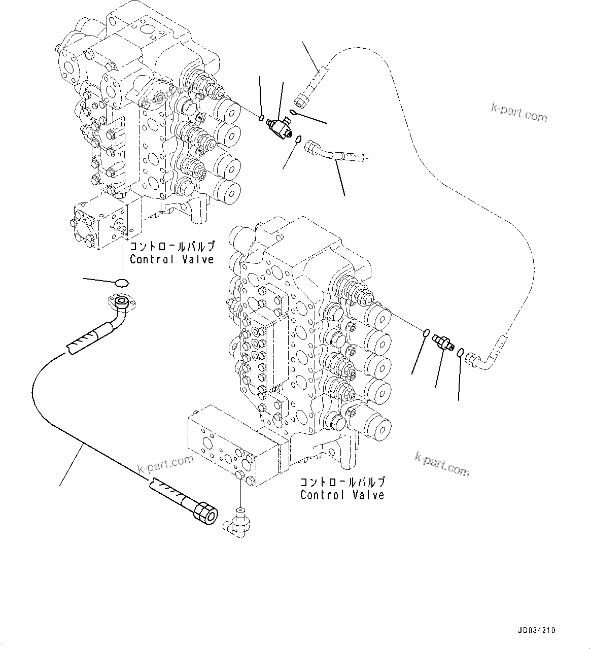 Komatsu parts book diagram for PC800SE-8E0 S/N 67001-UP: CONTROL VALVE, HEAVY LIFT AND PRESSURE SUPPORT(#65001-)