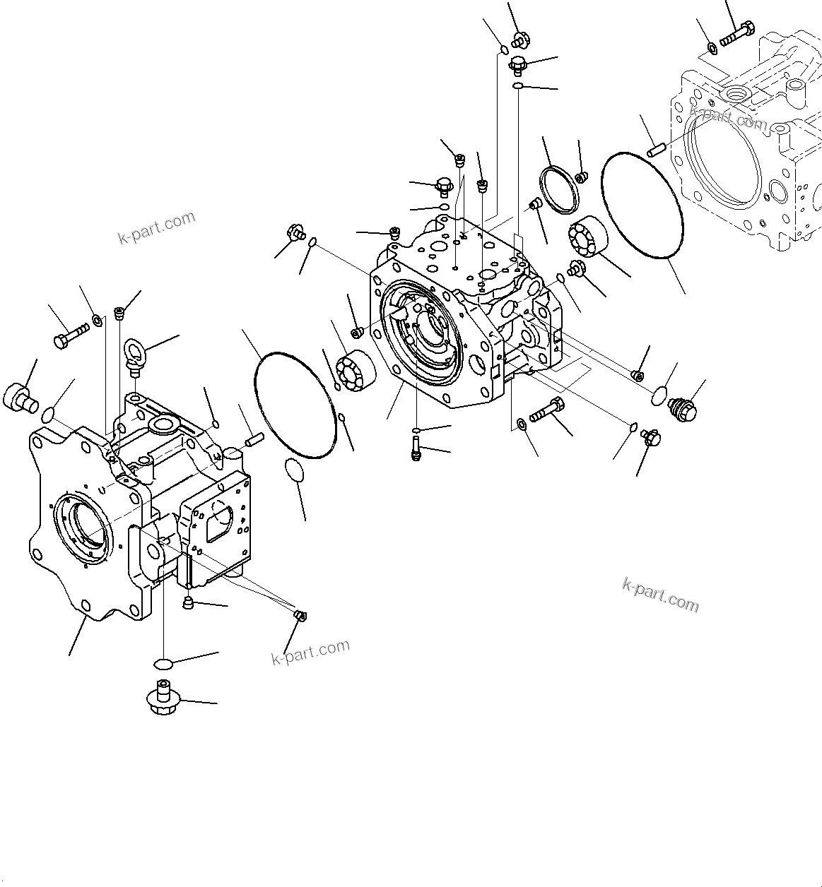 Komatsu parts book diagram for PC800SE-8E0 S/N 67001-UP: HYDRAULIC PUMP, PISTON PUMP (1/14)(#65001-65176)