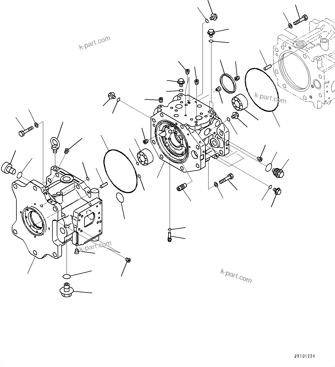 Komatsu parts book diagram for PC800SE-8E0 S/N 67001-UP: HYDRAULIC PUMP, PISTON PUMP (1/14)(#65177-)