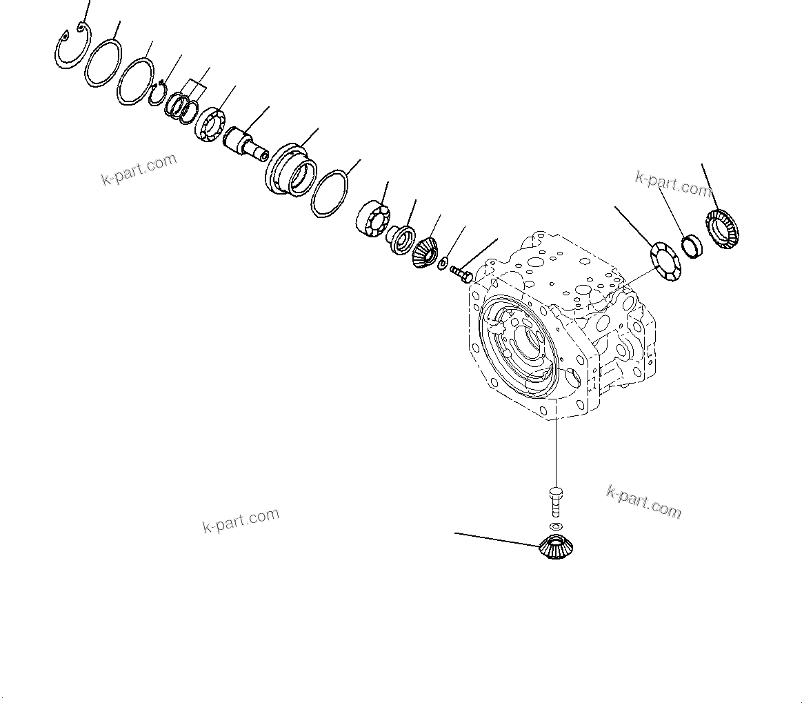 Komatsu parts book diagram for PC800SE-8E0 S/N 67001-UP: HYDRAULIC PUMP, PISTON PUMP (7/14)(#65001-65762)
