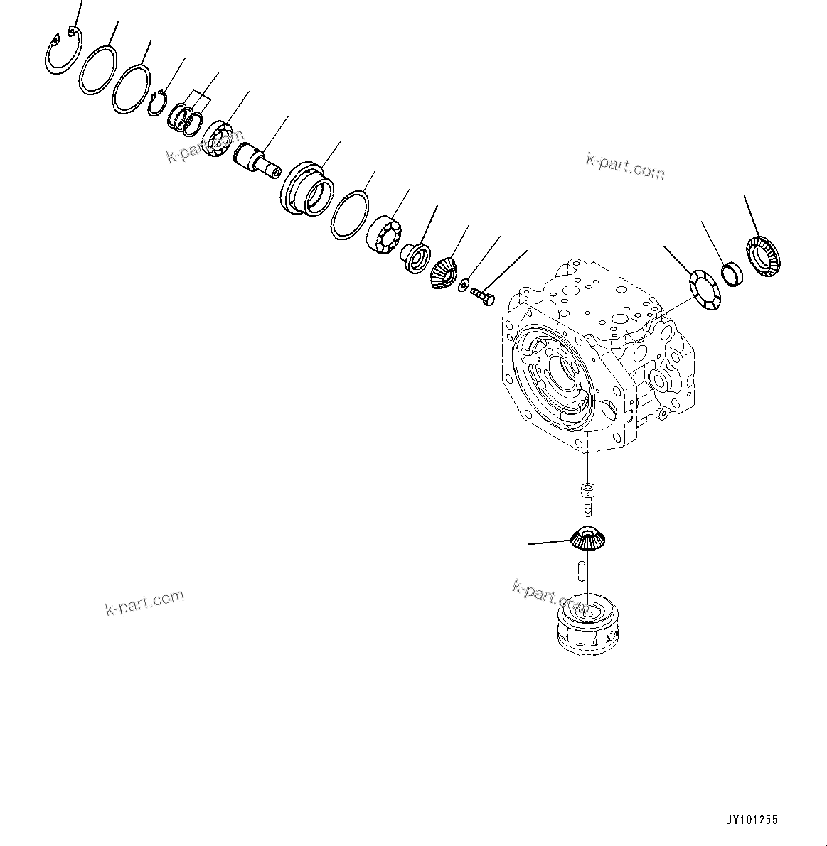 Komatsu parts book diagram for PC800SE-8E0 S/N 67001-UP: HYDRAULIC PUMP, PISTON PUMP (7/14)(#65763-)