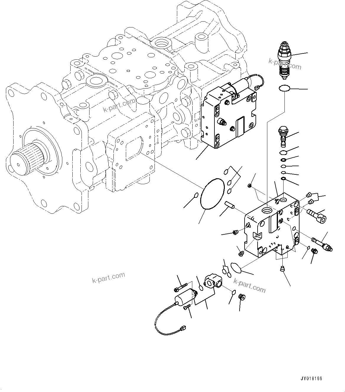 Komatsu parts book diagram for PC800SE-8E0 S/N 67001-UP: HYDRAULIC PUMP, PISTON PUMP (8/14)(#65001-)