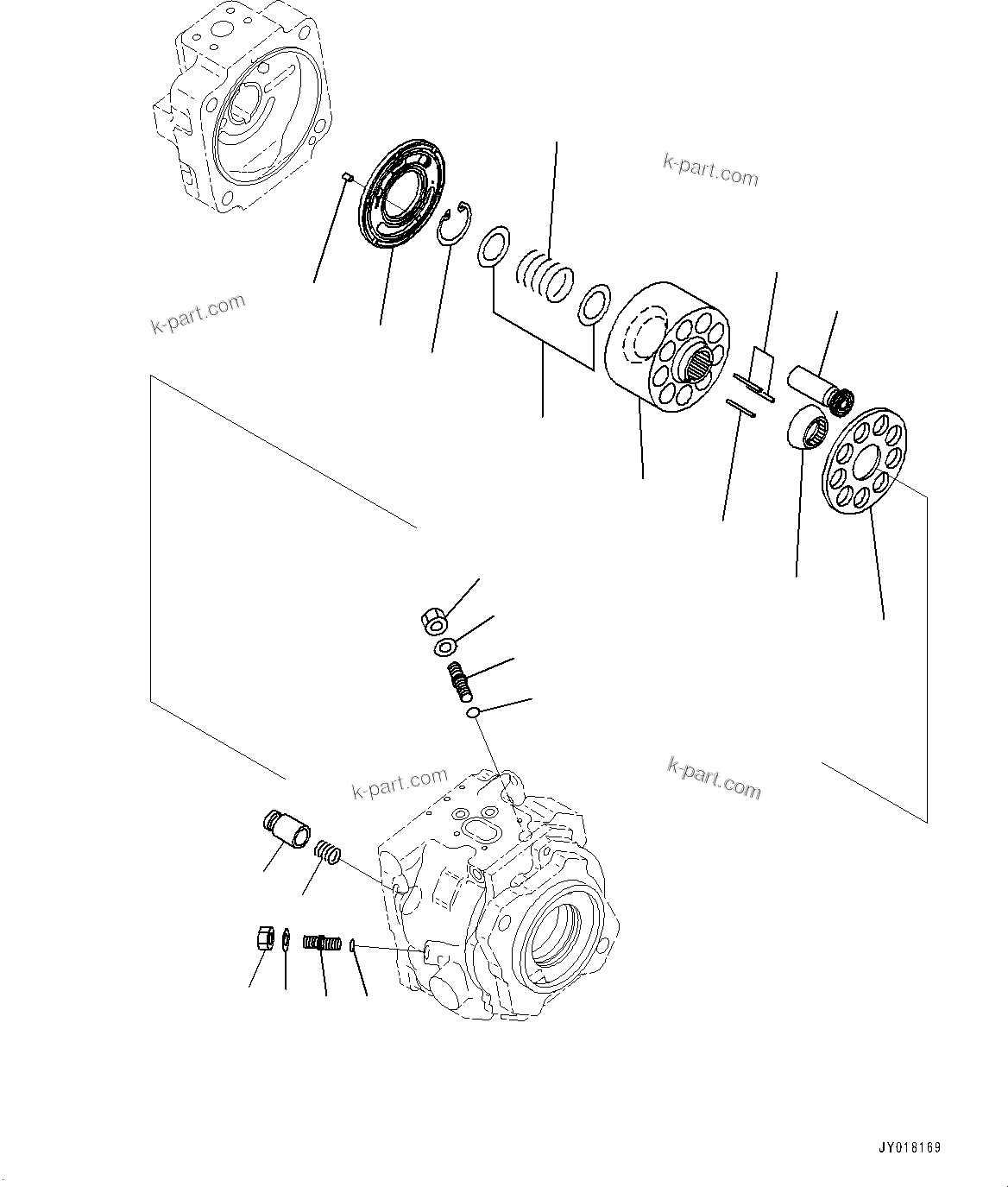 Komatsu parts book diagram for PC800SE-8E0 S/N 67001-UP: HYDRAULIC PUMP, PISTON PUMP (11/14)(#65051-)