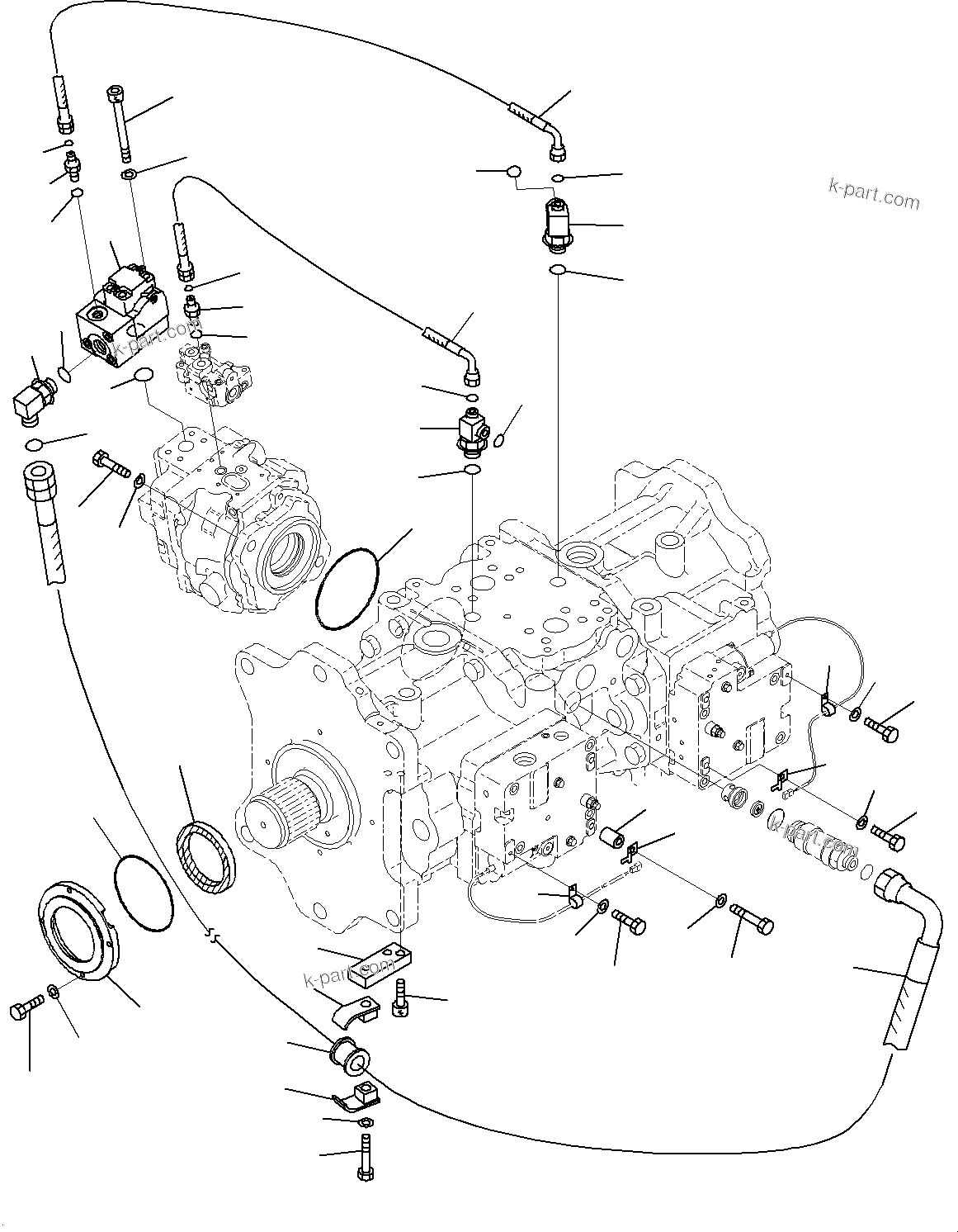 Komatsu parts book diagram for PC800SE-8E0 S/N 67001-UP: HYDRAULIC PUMP, PISTON PUMP (14/14)(#65001-)