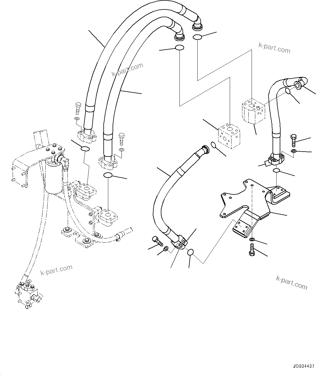 Komatsu parts book diagram for PC800SE-8E0 S/N 67001-UP: DELIVERY PIPING, HOSE(#65001-)