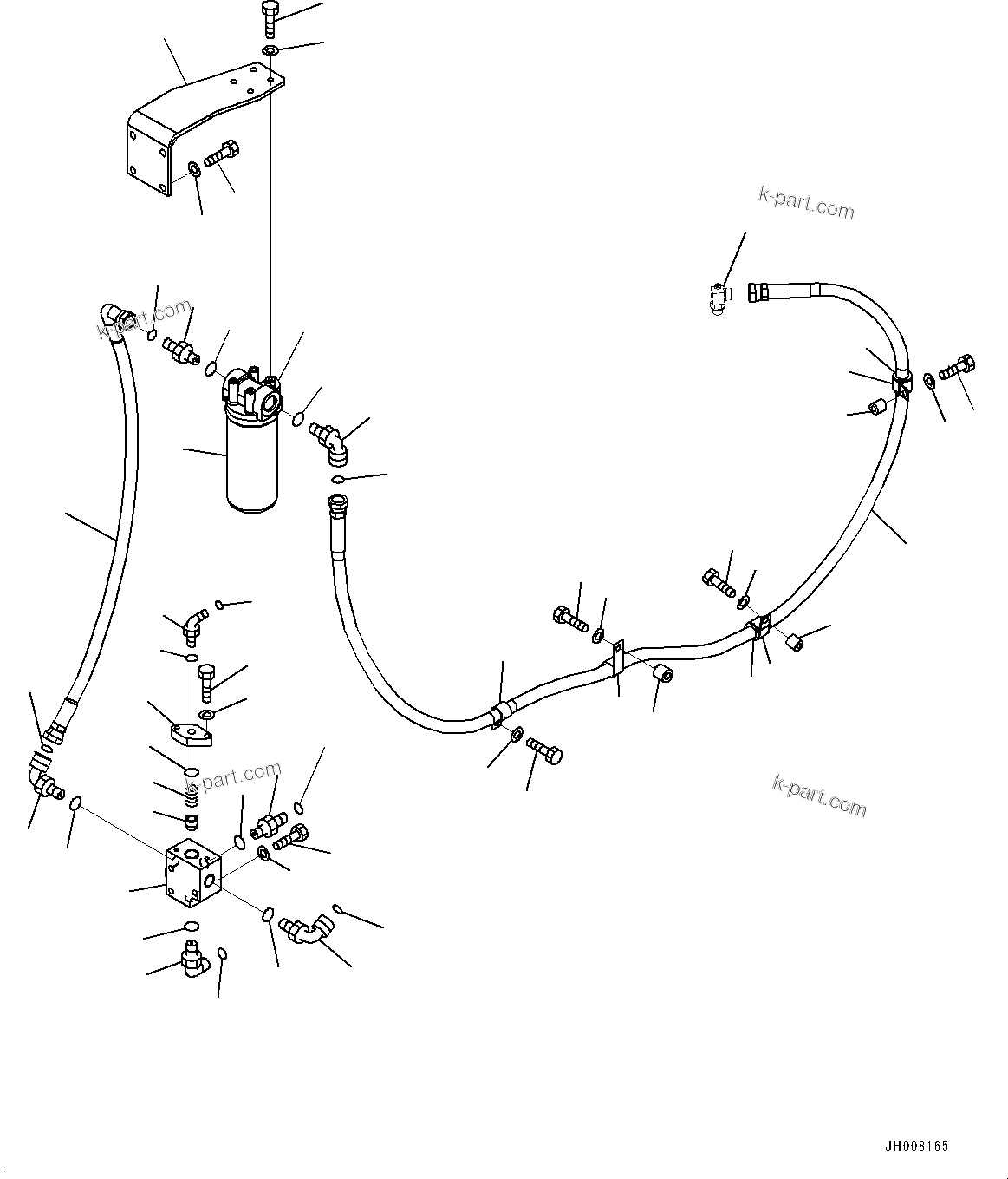 Komatsu parts book diagram for PC800SE-8E0 S/N 67001-UP: DELIVERY PIPING, PPC PIPING(#65001-)