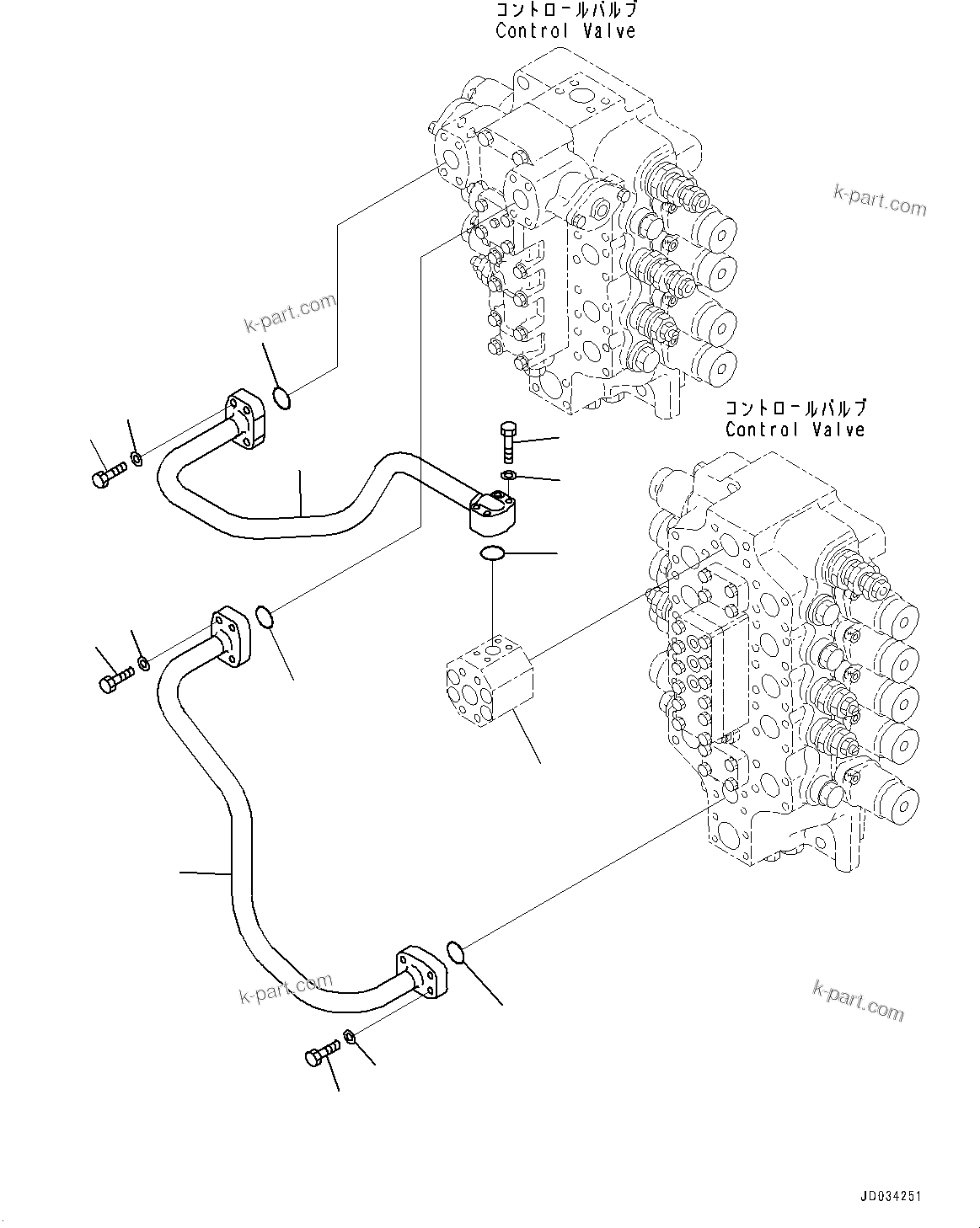 Komatsu parts book diagram for PC800SE-8E0 S/N 67001-UP: STRAIGHT TRAVEL PIPING, (#65001-)