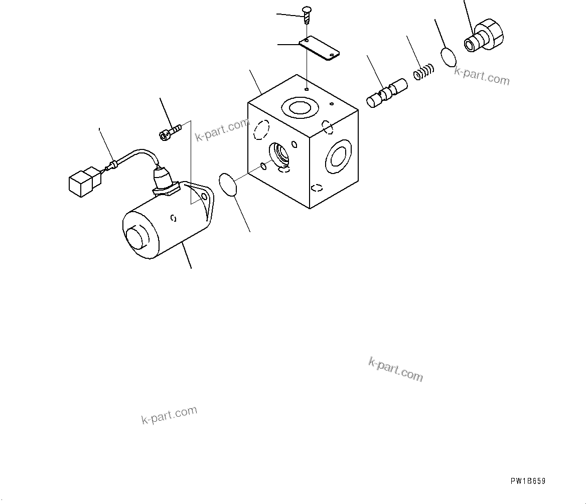 Komatsu parts book diagram for PC800SE-8E0 S/N 67001-UP: SOLENOID VALVE, SWING PRIORITY VALVE(#65001-65017)