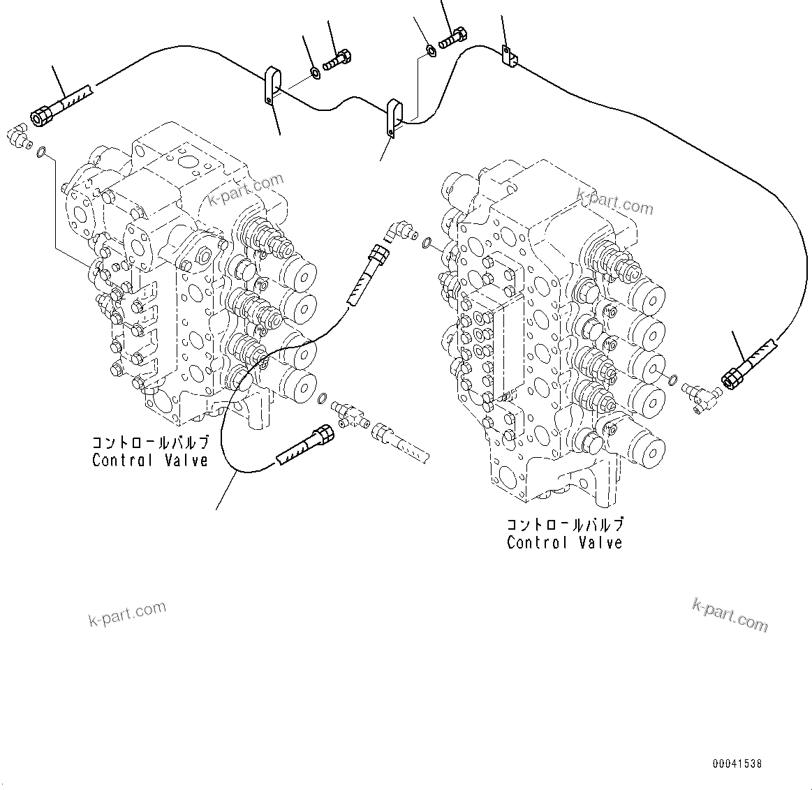 Komatsu parts book diagram for PC800SE-8E0 S/N 67001-UP: PROPORTIONAL PRESSURE CONTROL (PPC) ARM PIPING, (#65001-)