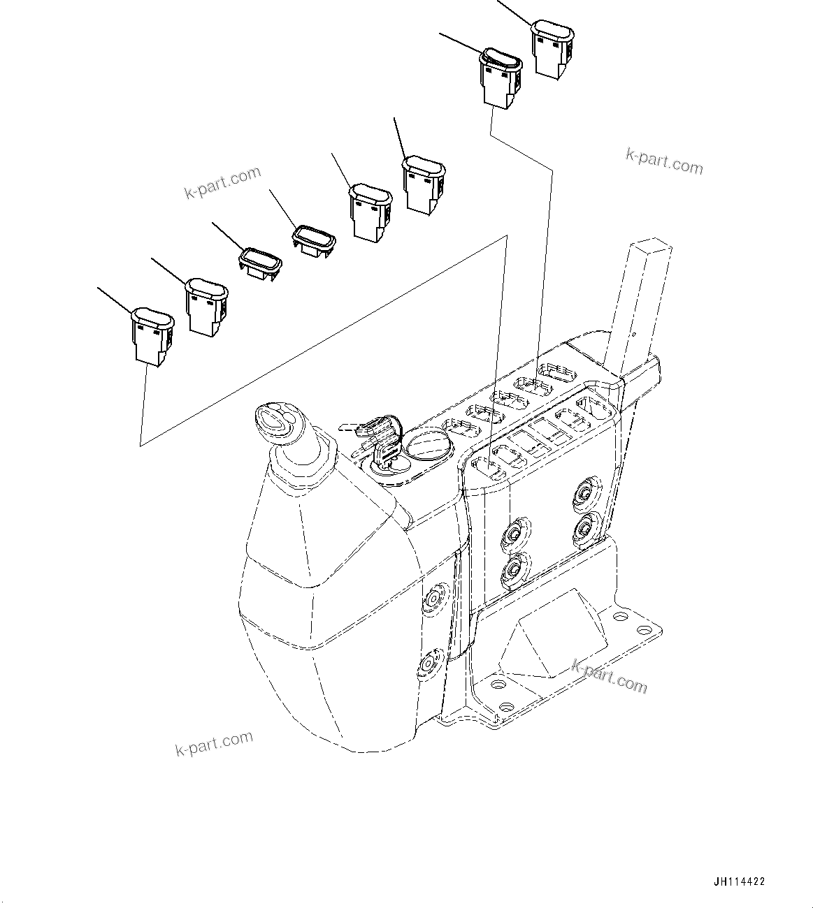 Komatsu parts book diagram for PC800SE-8E0 S/N 67001-UP: ADDITIONAL SWITCH, (#67001-)