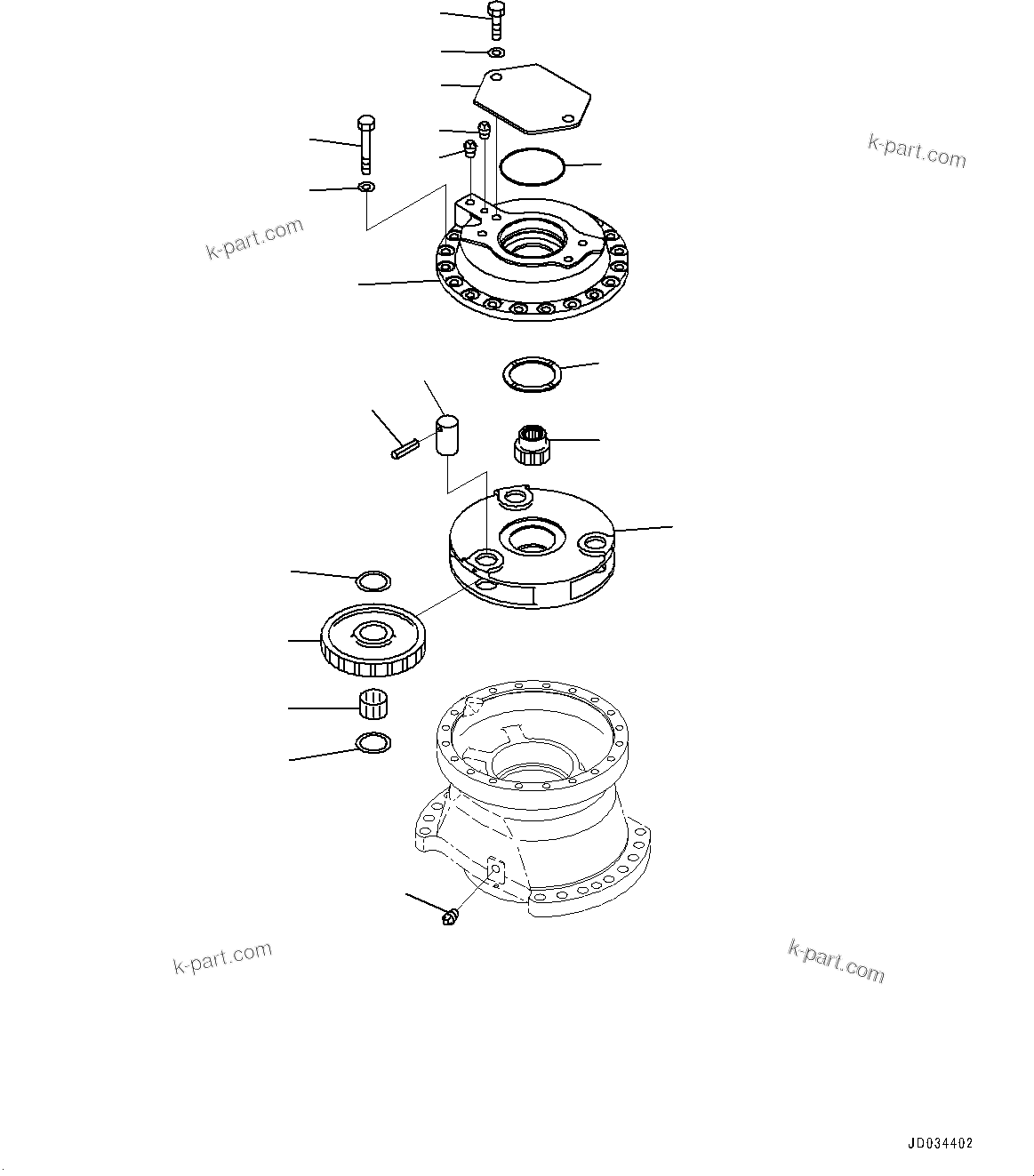 Komatsu parts book diagram for PC800SE-8E0 S/N 67001-UP: SWING MACHINERY AND MOTOR, 1ST CARRIER AND GAUGE SUPPORT (SUPPLY ONLY)(#65476-)