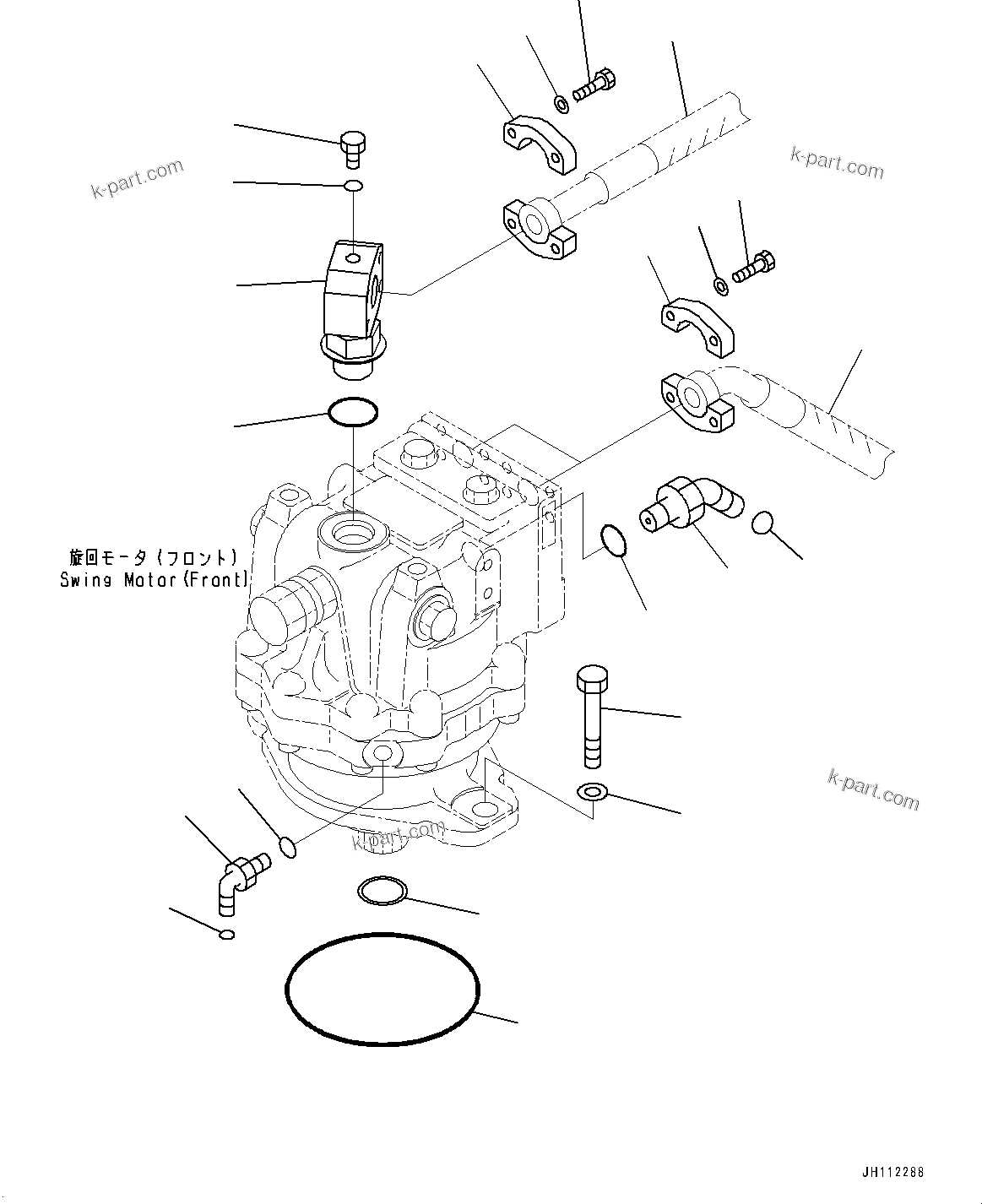 Komatsu parts book diagram for PC800SE-8E0 S/N 67001-UP: SWING MOTOR, RELATED PARTS, FRONT(#65718-)