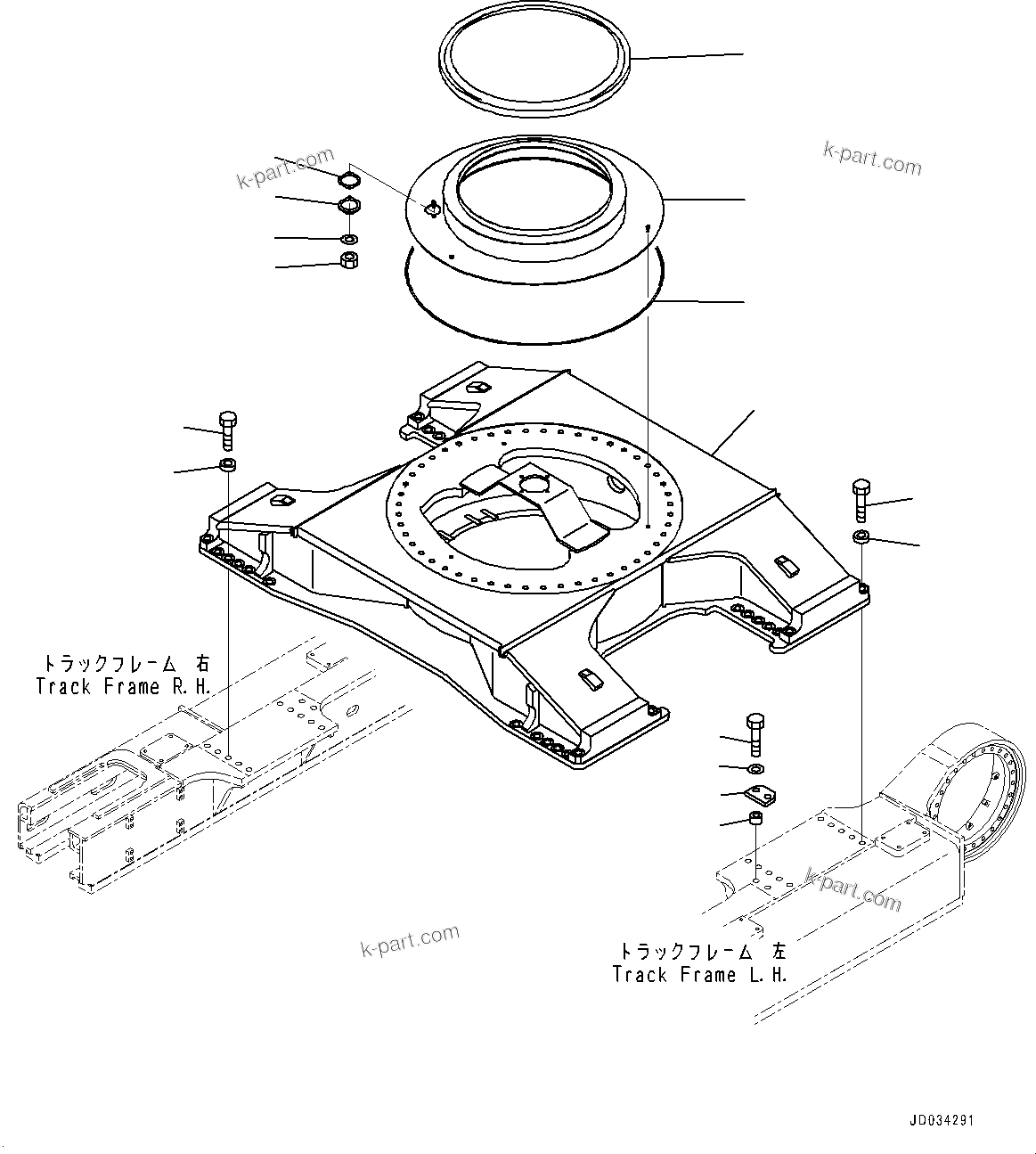 Komatsu parts book diagram for PC800SE-8E0 S/N 67001-UP: CENTER FRAME, (#65001-65068)