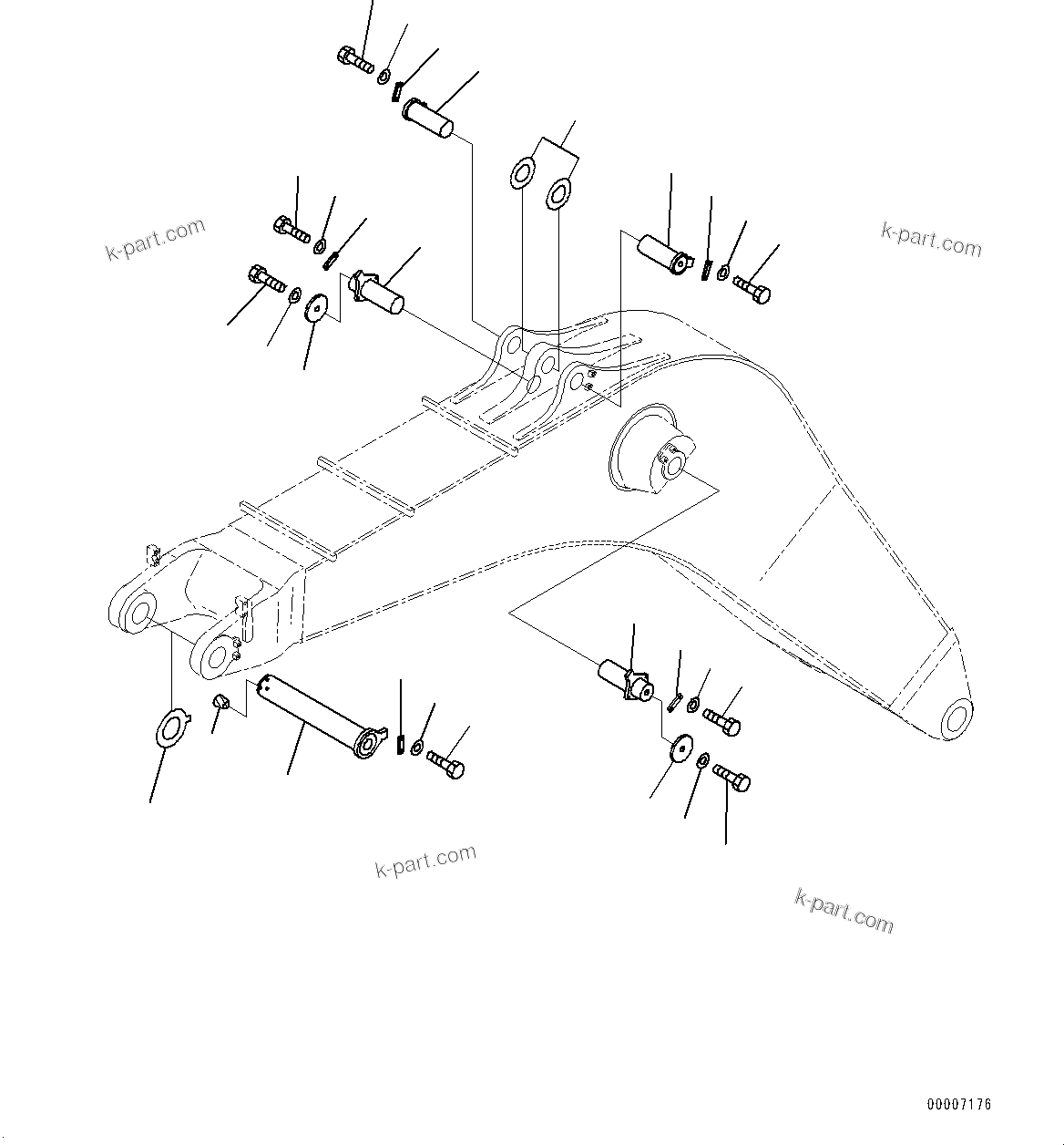 Komatsu parts book diagram for PC800SE-8E0 S/N 67001-UP: BOOM, PIN(#65001-)
