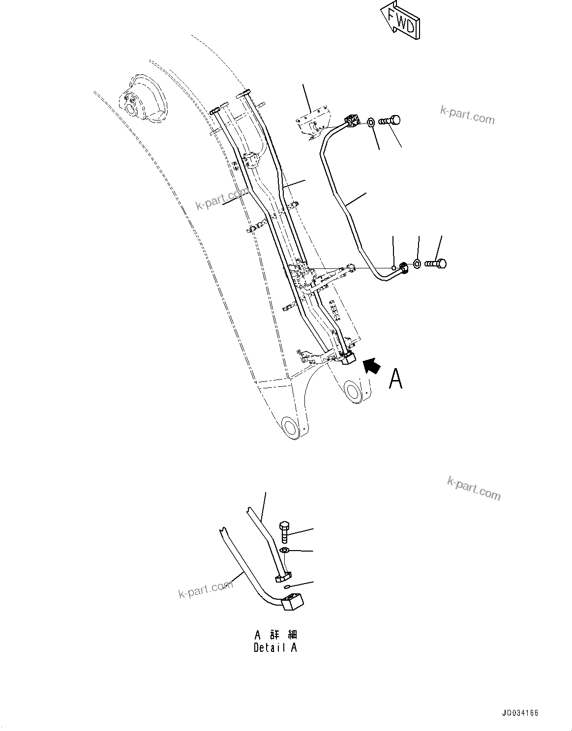 Komatsu parts book diagram for PC800SE-8E0 S/N 67001-UP: BOOM, ARM CYLINDER PIPING (1/5)(#65001-65415)