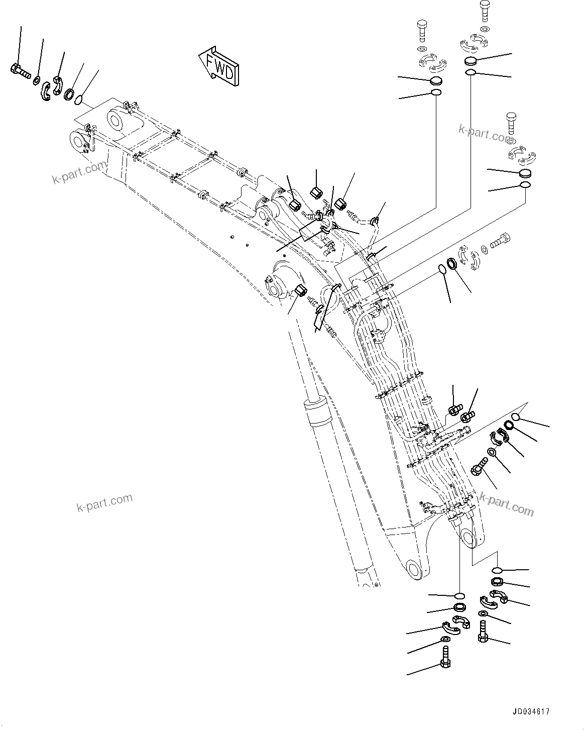 Komatsu parts book diagram for PC800SE-8E0 S/N 67001-UP: BOOM, COVER(#65001-65526)