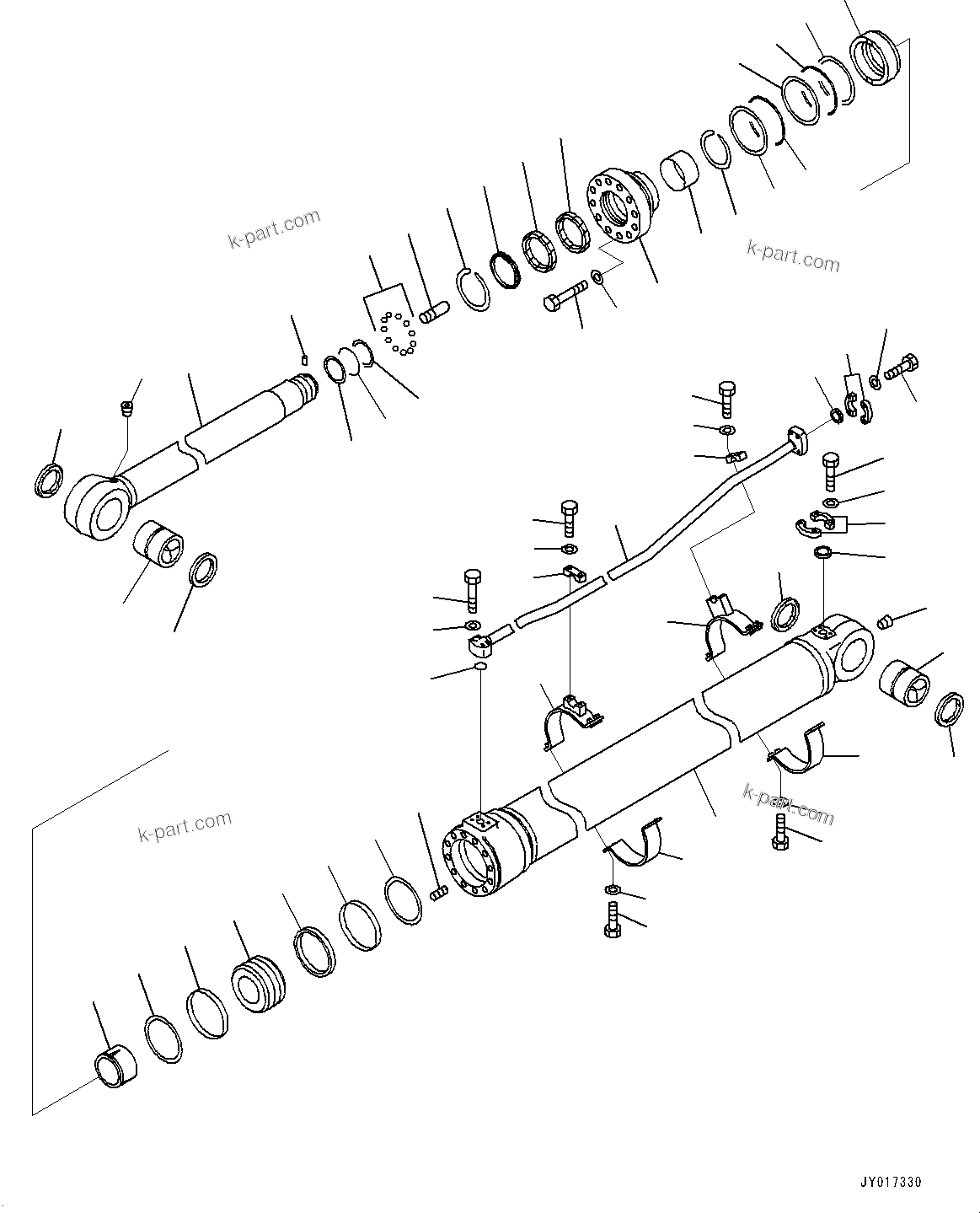 Komatsu parts book diagram for PC800SE-8E0 S/N 67001-UP: ARM CYLINDER, L.H.(#65001-)