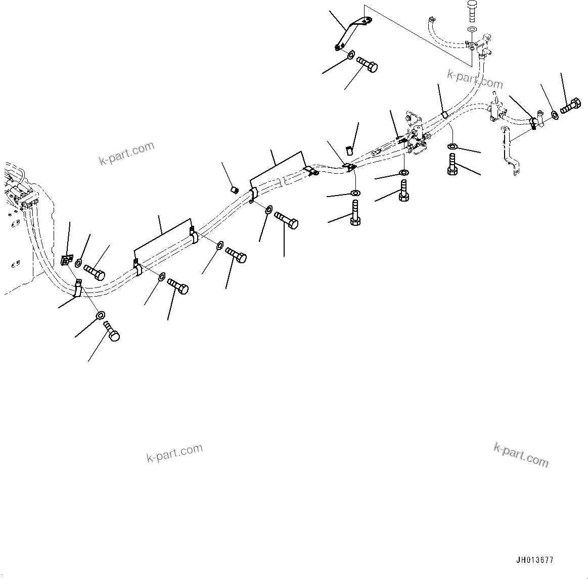 Komatsu parts book diagram for PC360LCI-11 S/N 94001-UP (For KAL): DEF PIPING, DEF TANK COOLANT PIPING (2/2)(#90156-)