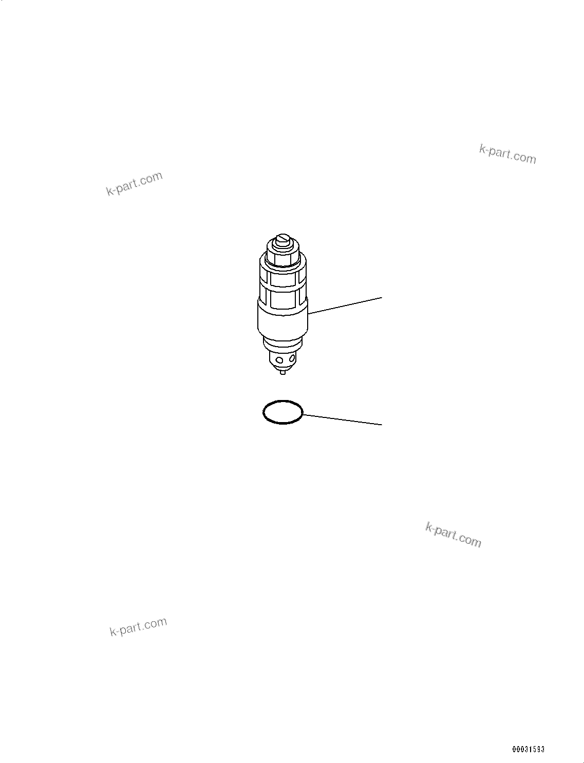 Komatsu parts book diagram for PC360LCI-11 S/N 94001-UP (For KAL): CONTROL VALVE, SUCTION RELIEF VALVE(#90001-)