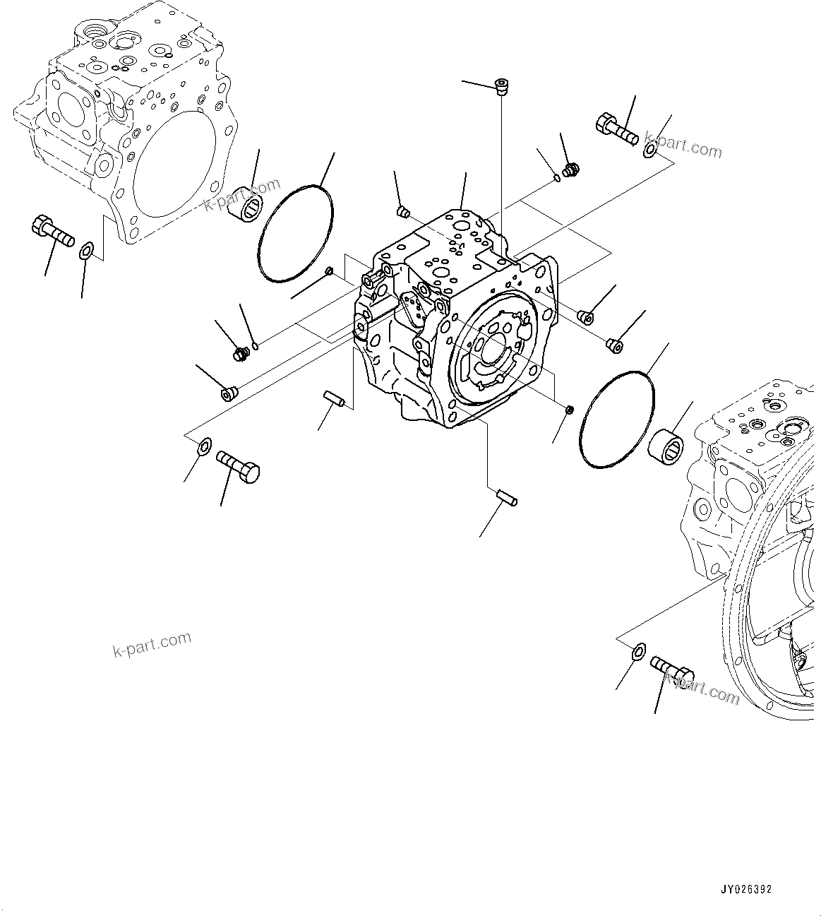Komatsu parts book diagram for PC360LCI-11 S/N 94001-UP (For KAL): HYDRAULIC PUMP, PISTON PUMP (2/13)(#90652-)