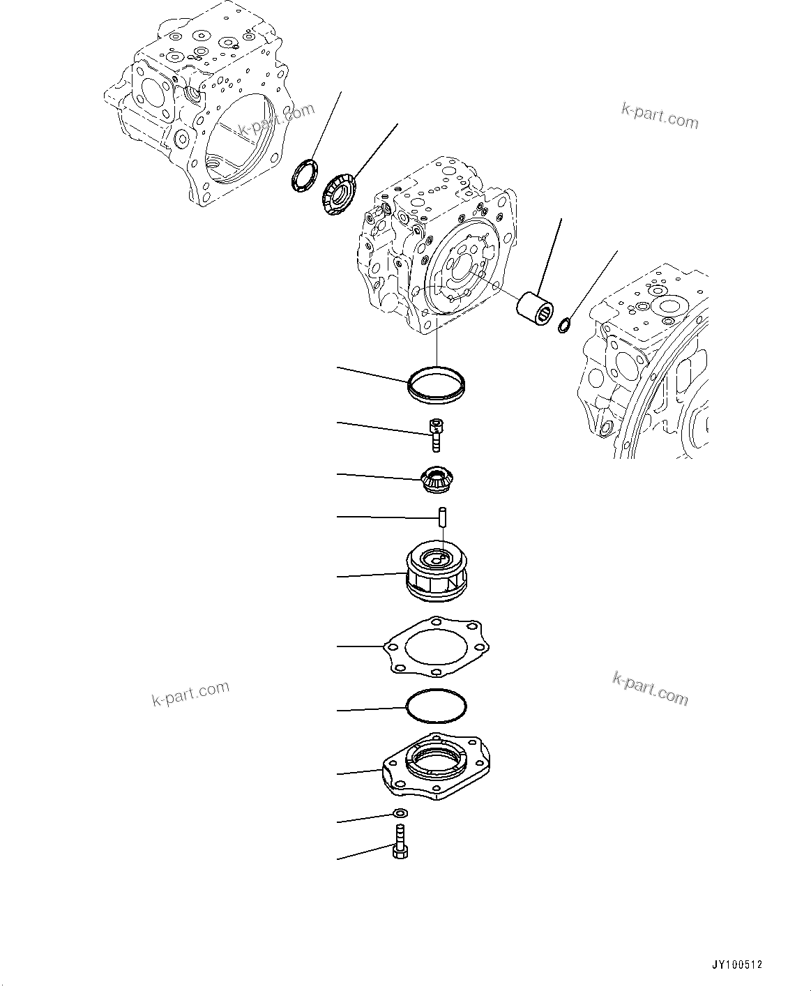 Komatsu parts book diagram for PC360LCI-11 S/N 94001-UP (For KAL): HYDRAULIC PUMP, PISTON PUMP (10/13)(#90652-)