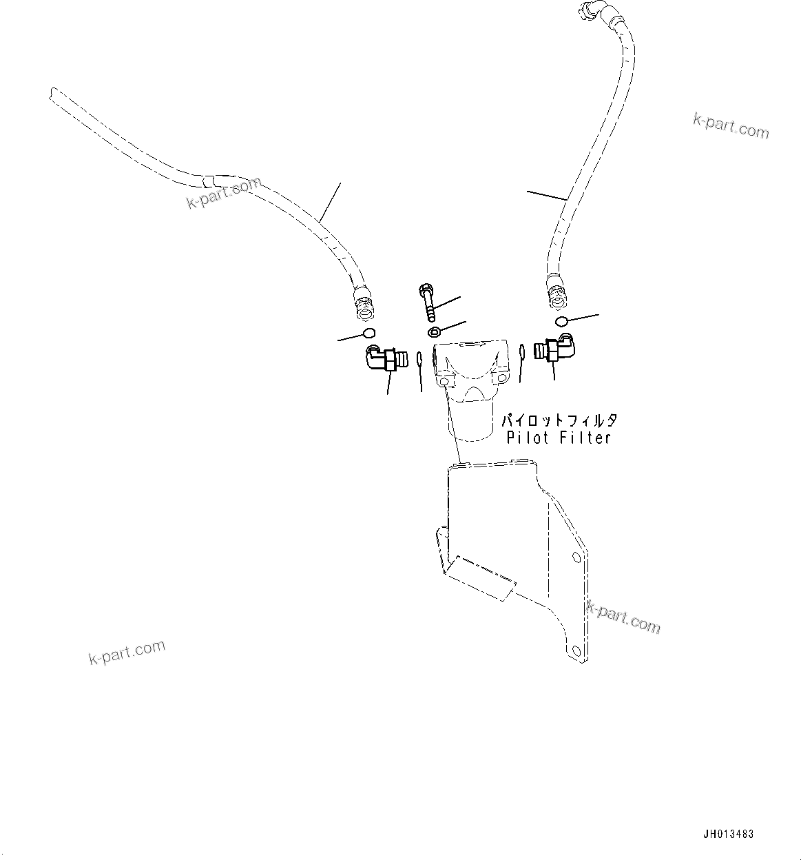 Komatsu parts book diagram for PC360LCI-11 S/N 94001-UP (For KAL): ATTACHMENT PIPING, PILOT PIPING(#94001-)