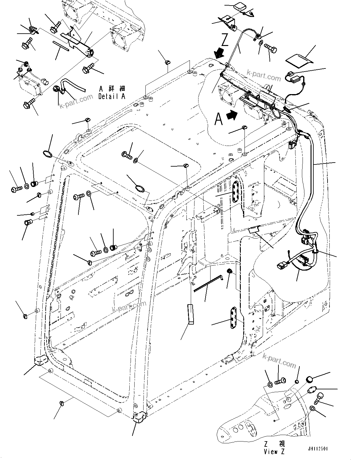 Komatsu parts book diagram for PC360LCI-11 S/N 94001-UP (For KAL): CAB, GATEWAY FUNCTION CONTROLLER ANTENNA(#94001-)