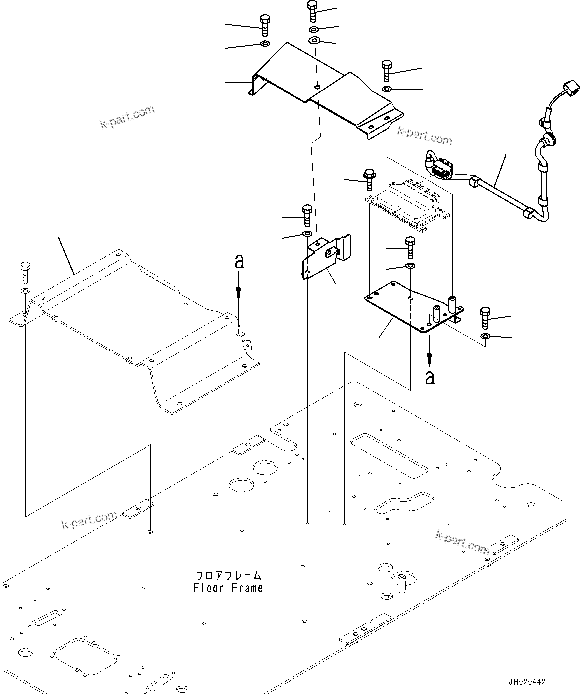 Komatsu parts book diagram for PC360LCI-11 S/N 94001-UP (For KAL): CAB, CAB IN PARTS, KOMVISION COVER(#92720-)